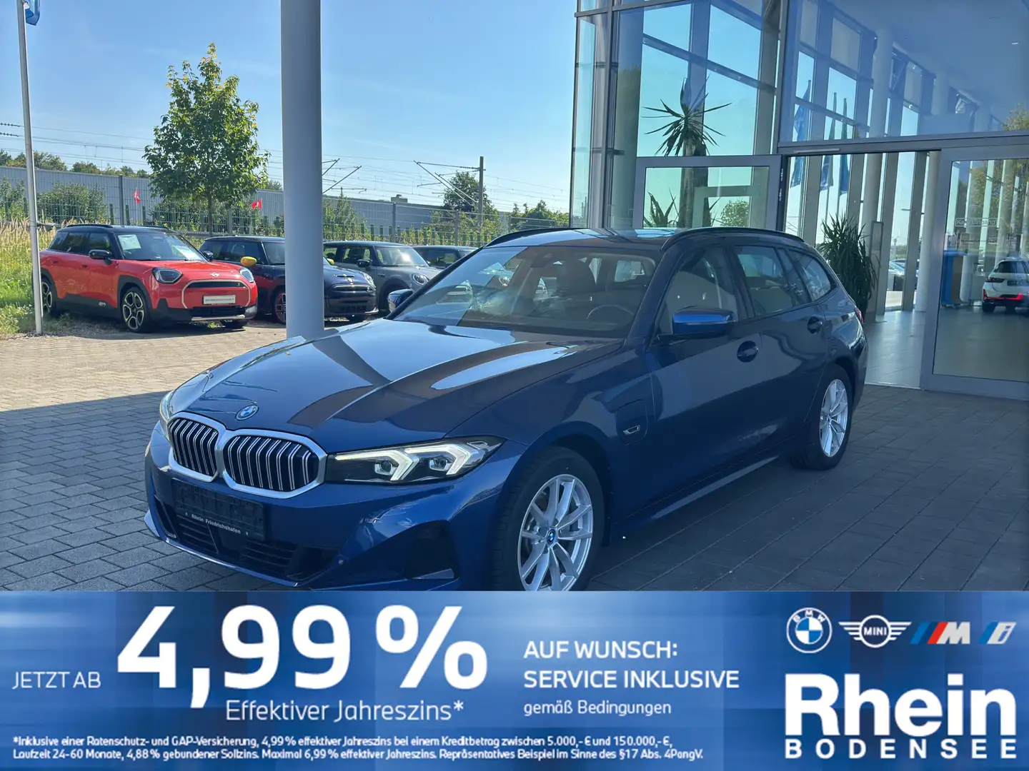 BMW 320 e Touring ACC AHK Hifi Panoramadach Bleu - 1