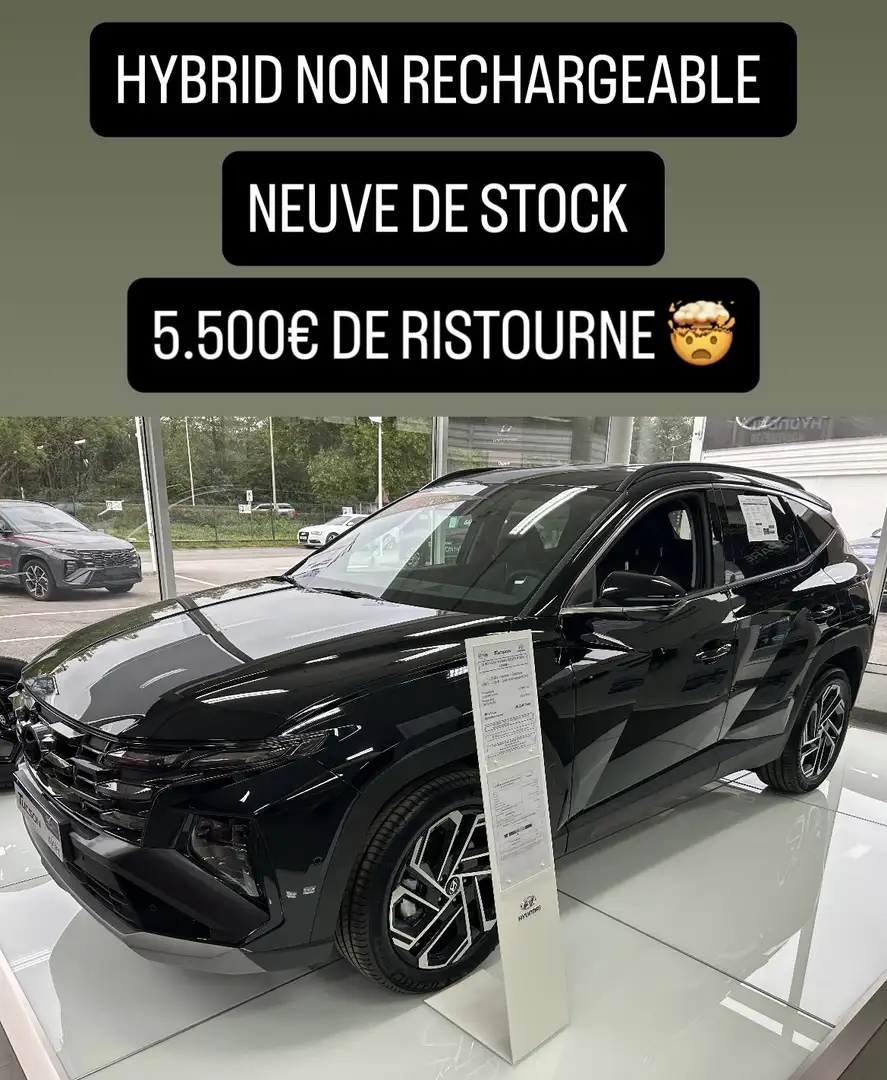 Hyundai TUCSON SHINE HYBRID 1.6 T-GDi 215CV - NEUVE DE STOCK Noir - 1