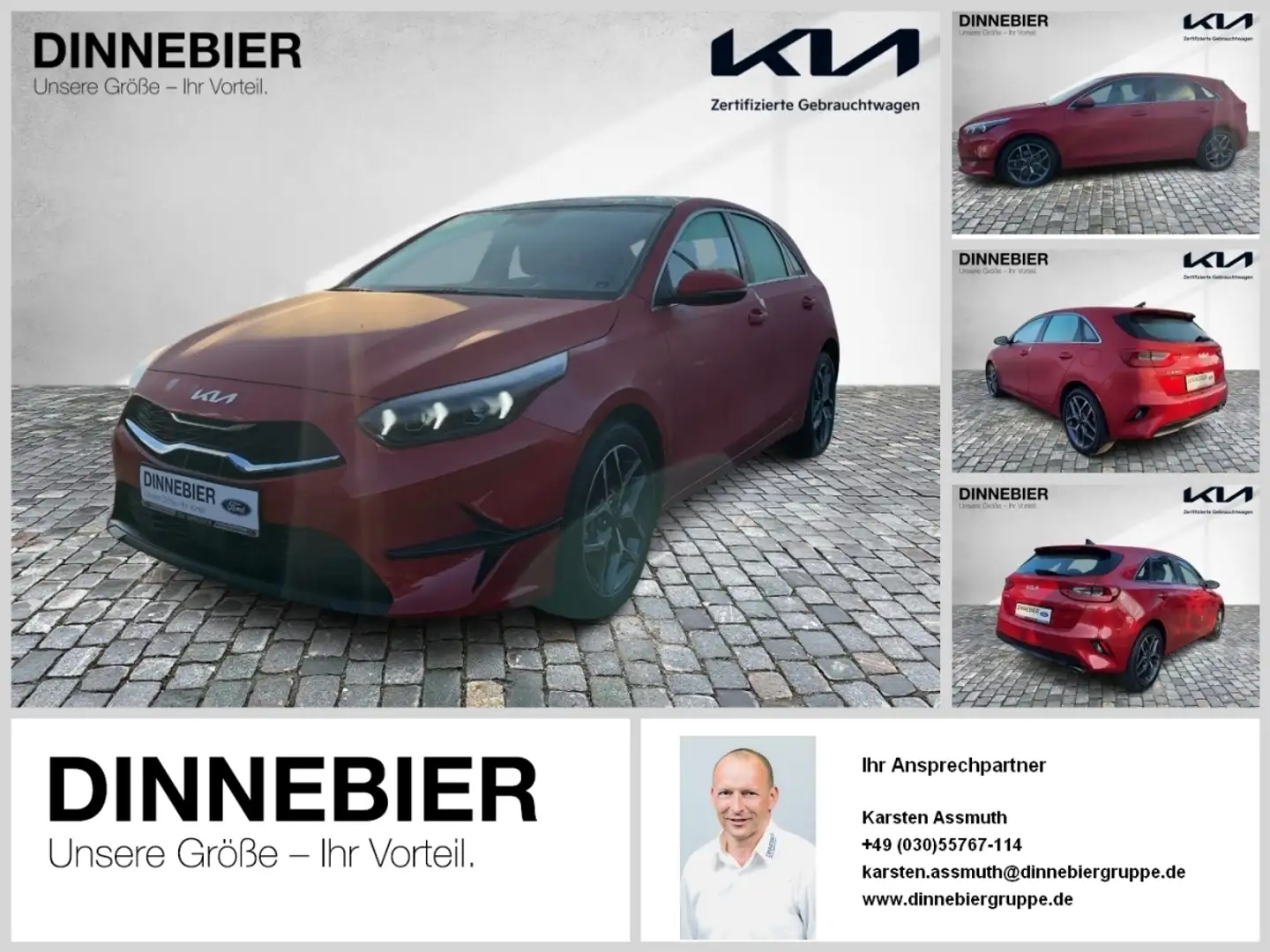 Kia Ceed / cee'd CEED Spirit 1.5T Glasdach+LED+Navi+Kamera Rot - 1