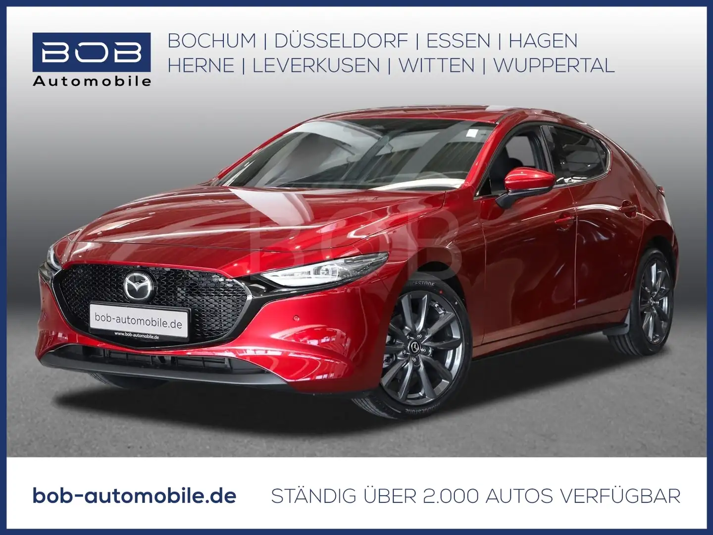 Mazda 3 G 140 Exclusive-line 8-fach bereift NAVI Rot - 1