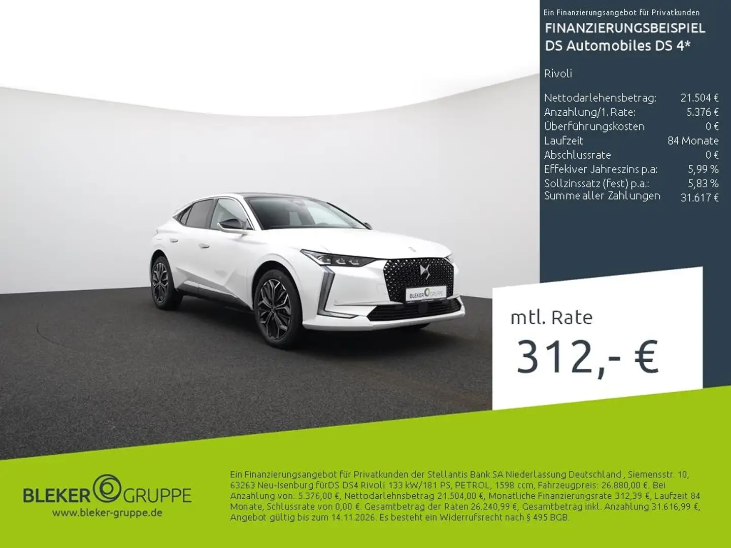 DS Automobiles DS 4 Rivoli Blanc - 1