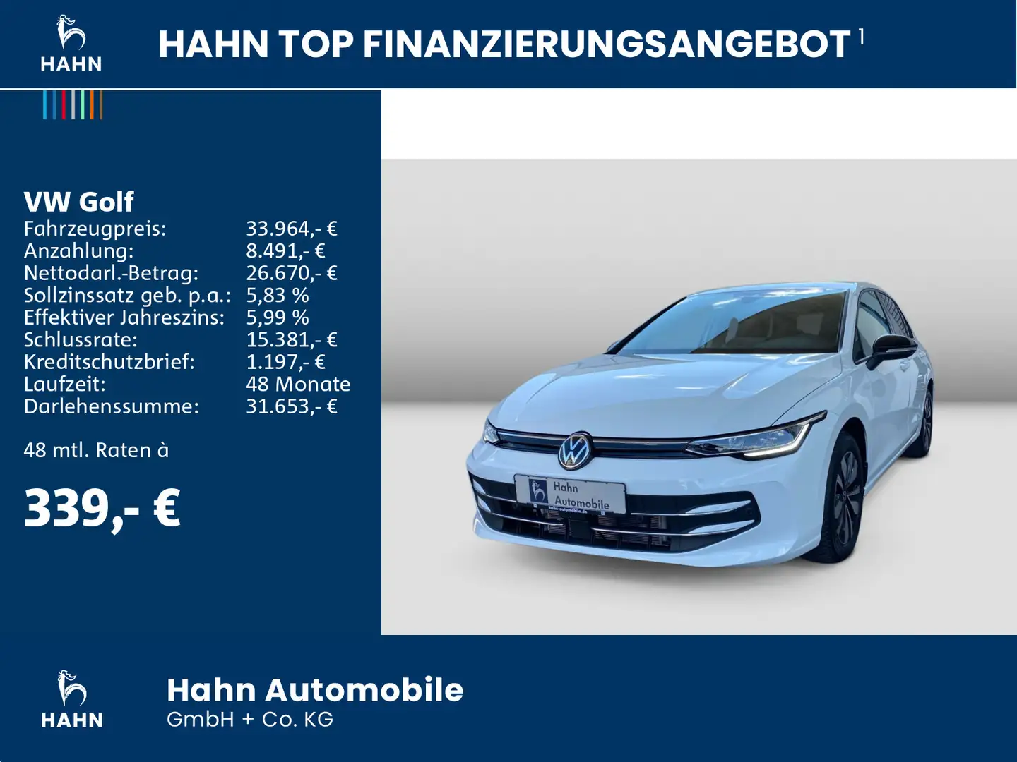 Volkswagen Golf GOAL 1,5eTSI DSG Kamera Ganzjahresreifen Weiß - 2