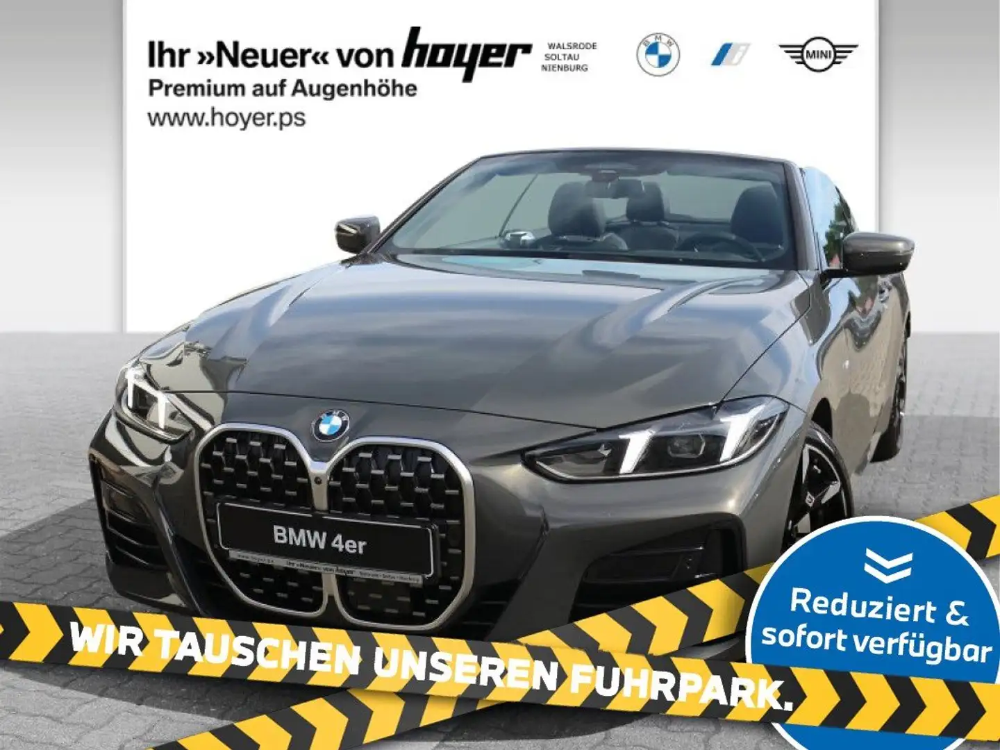 BMW 430 d Cabrio M Sportpaket Innovationspaket Live Cockpi Grau - 1