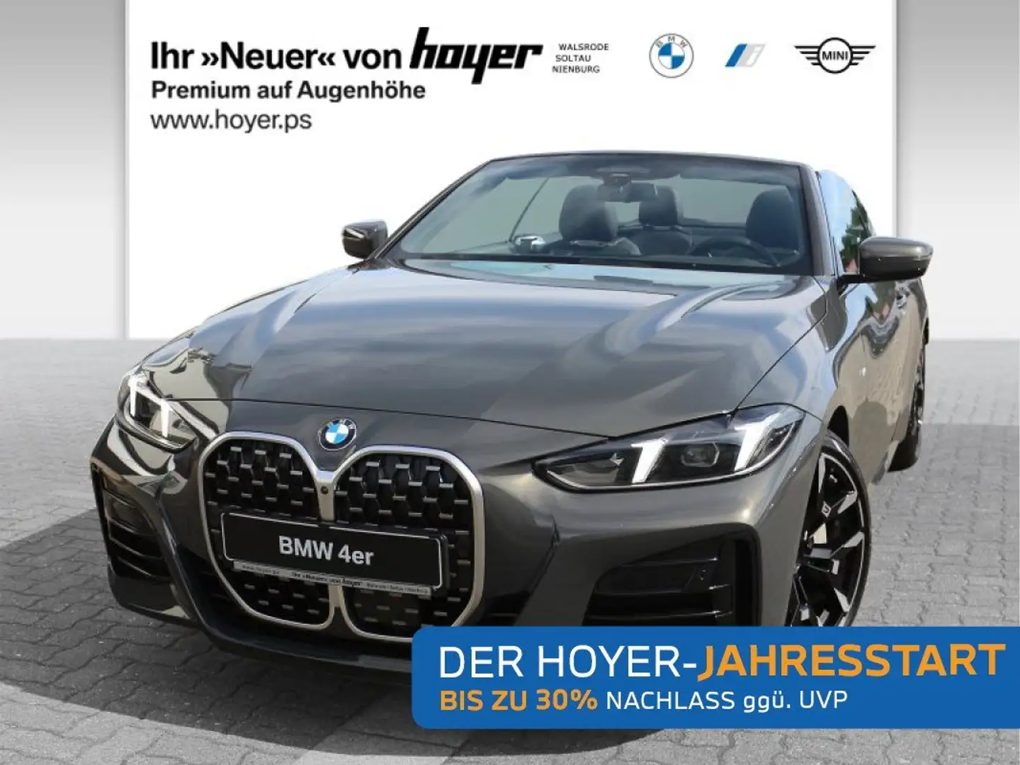 BMW 430 d Cabrio M Sportpaket Innovationspaket Live Cockpi Grau - 1
