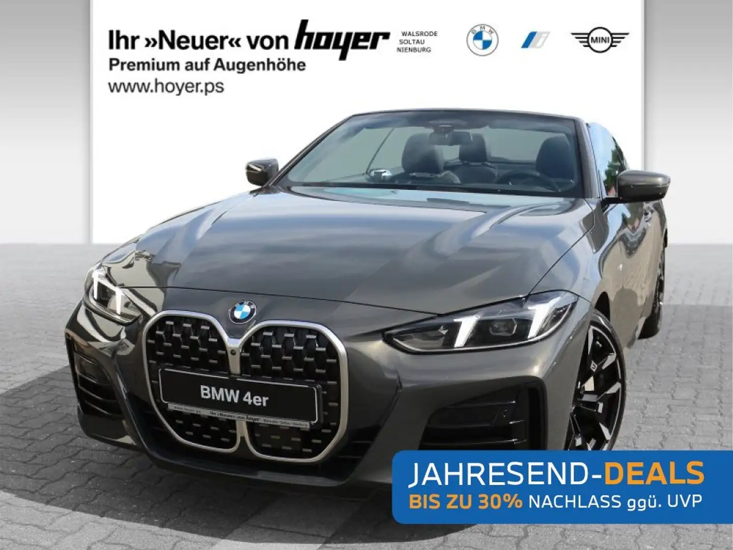 BMW 430 d Cabrio M Sportpaket Innovationspaket Live Cockpi Grau - 1