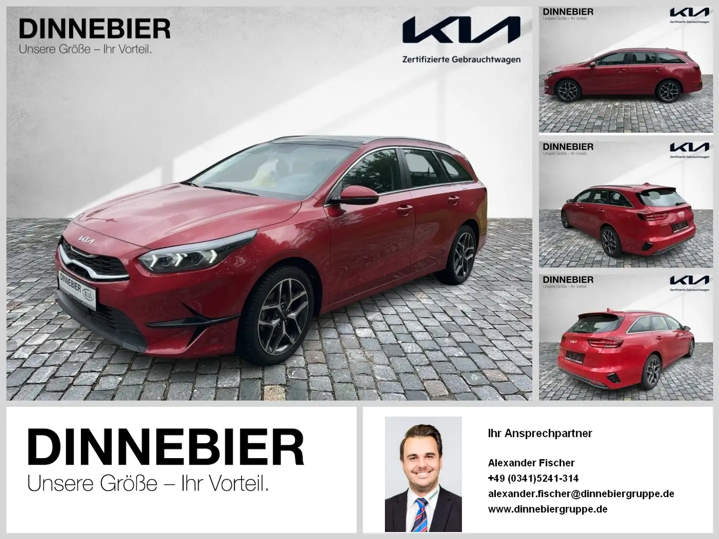 Kia Ceed SW / cee'd SW Ceed Sportswagon Spirit Glasdach+LED+Kamera Rot - 1