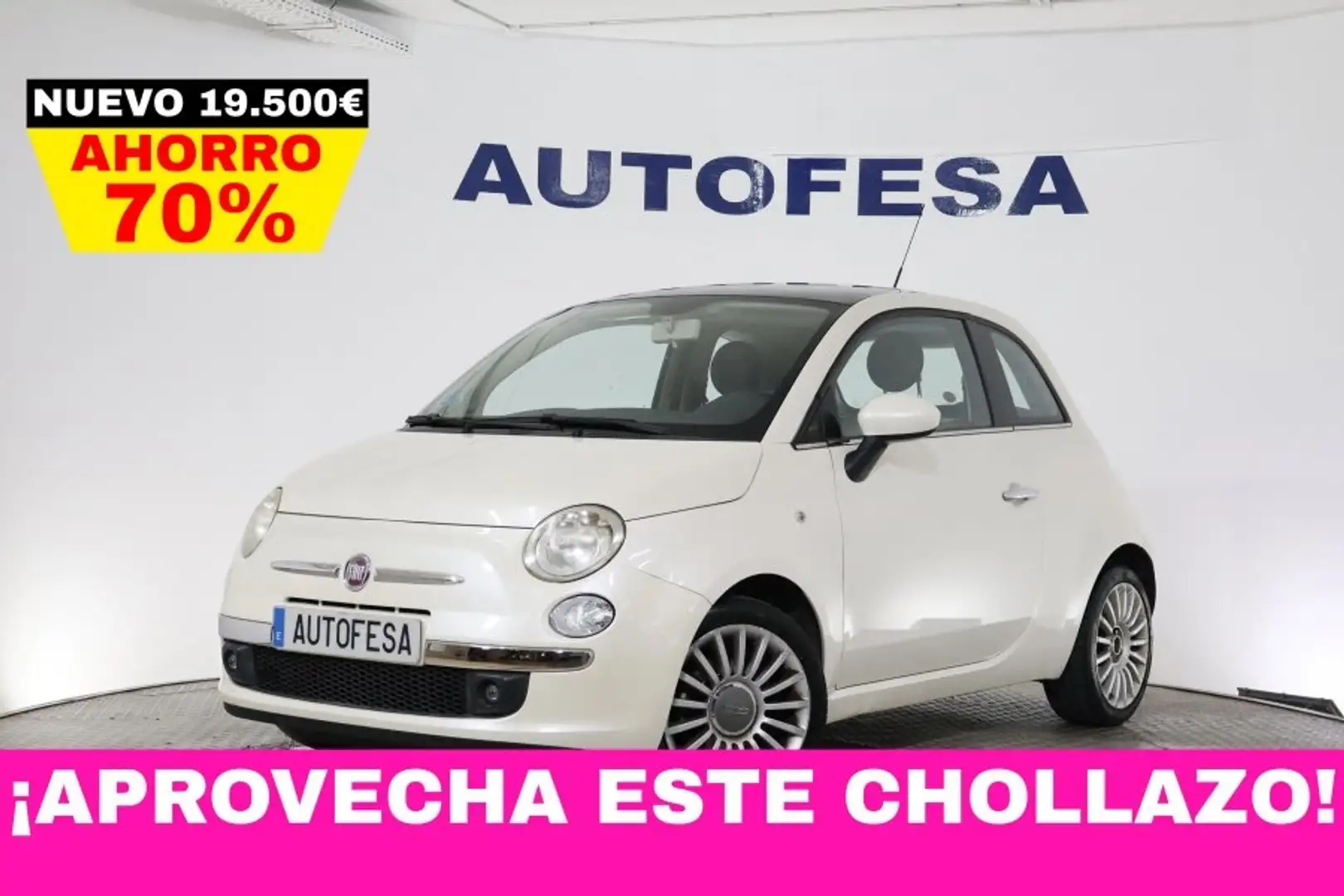 Fiat 500 1.4 LOUNGE 100cv 3P # BLUETOOTH Wit - 1