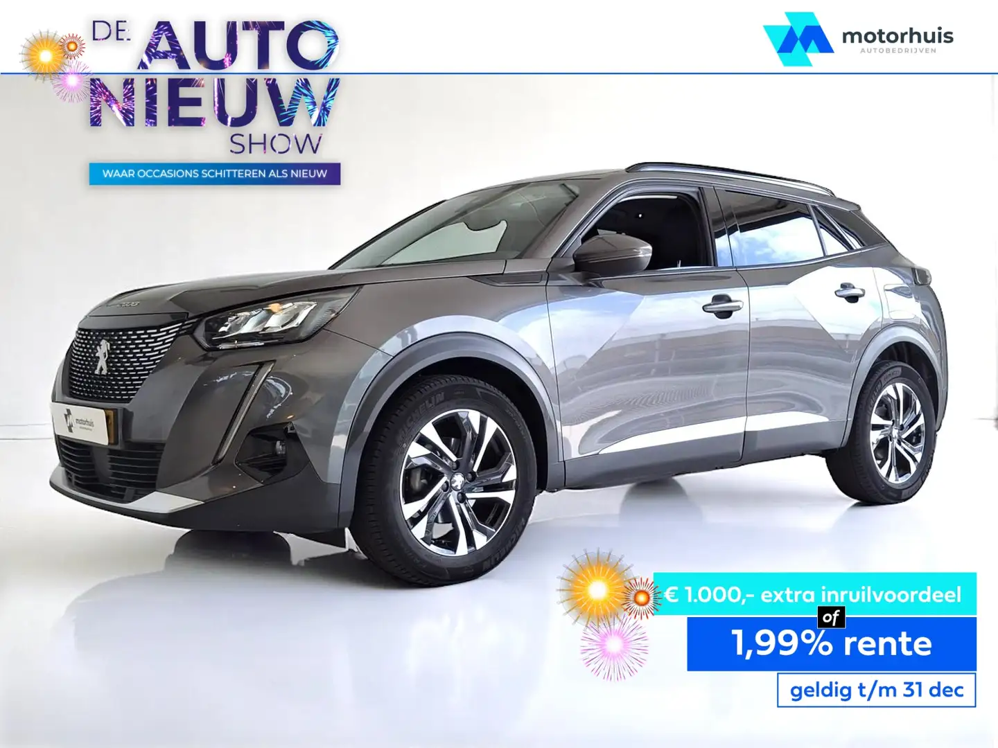 Peugeot 2008 1.2 Turbo 100pk Blue Lease Allure Gris - 1