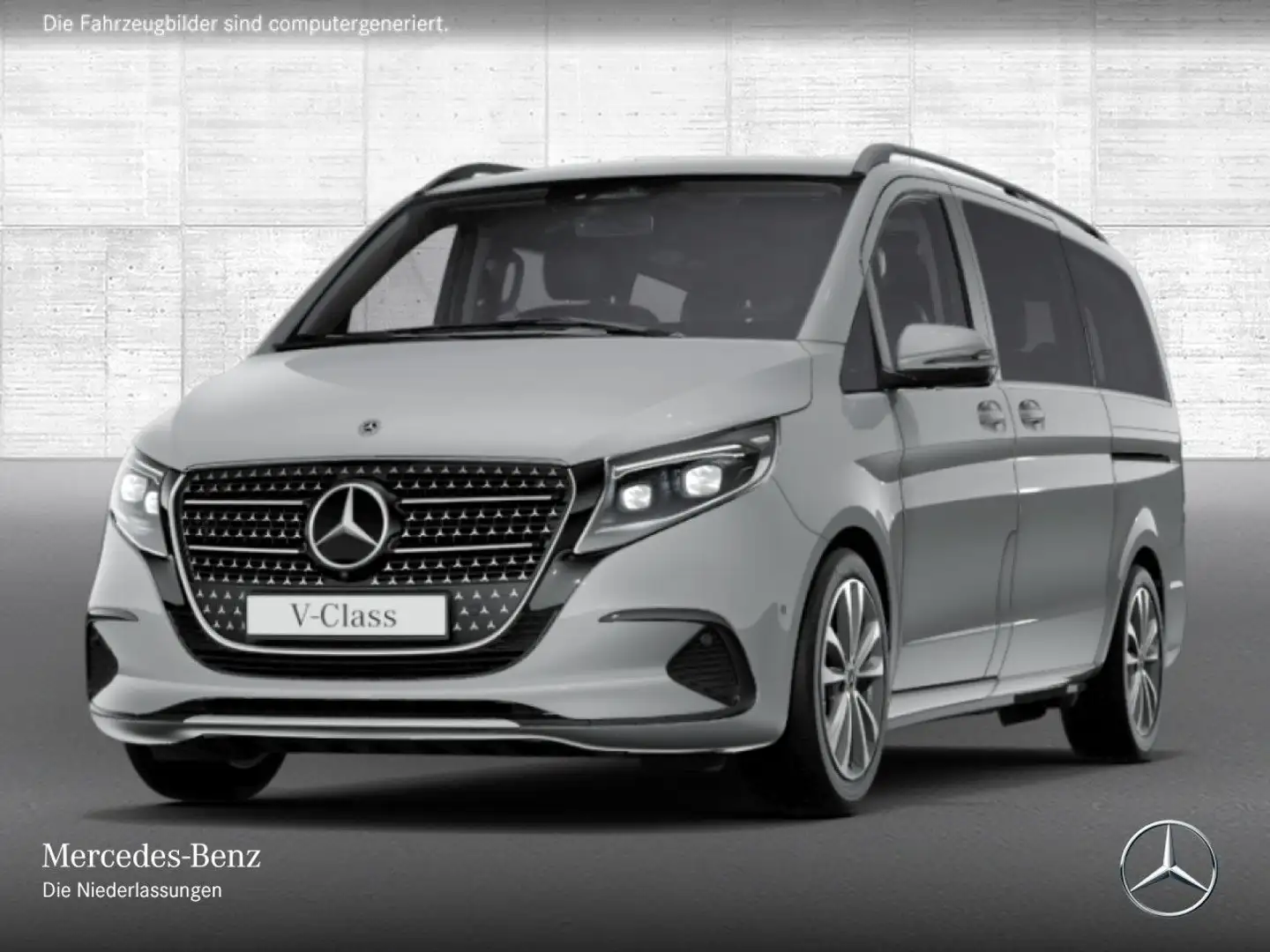 Mercedes-Benz V 300 d 4M AVANTGARDE+Allrad+SchiebDa+9G+AHK+Navi Grijs - 2