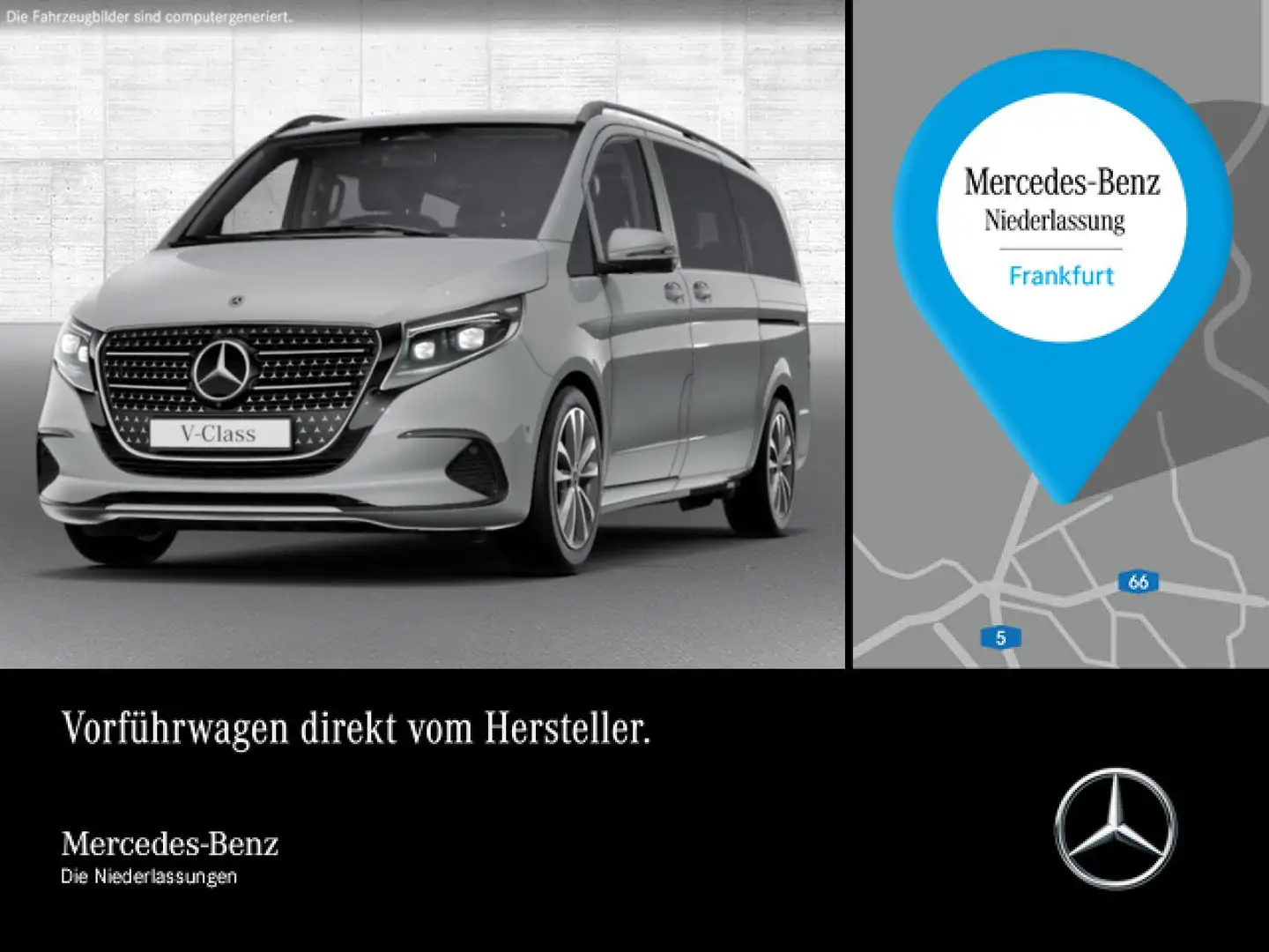 Mercedes-Benz V 300 d 4M AVANTGARDE+Allrad+SchiebDa+9G+AHK+Navi Grijs - 1