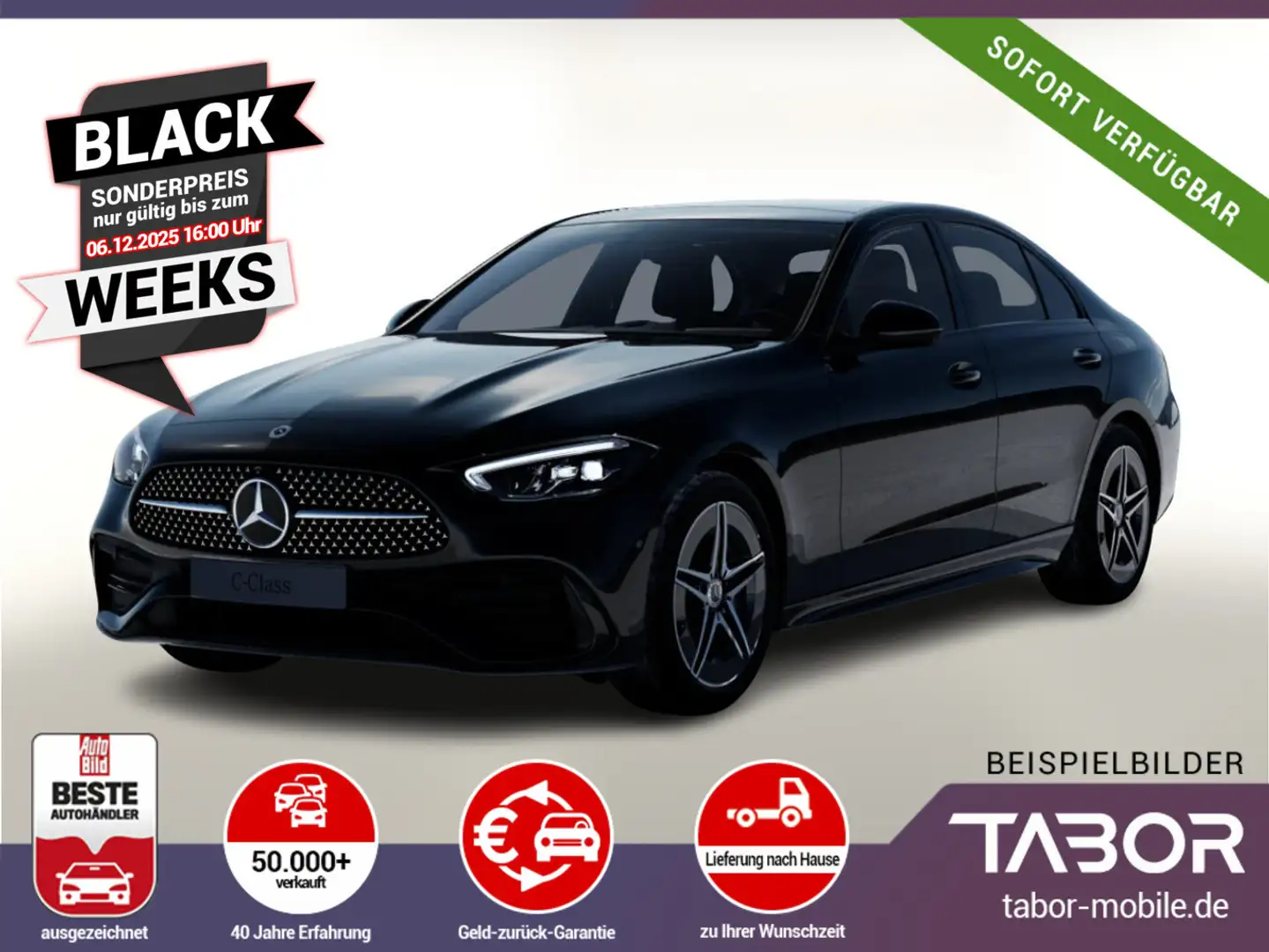 Mercedes-Benz C 200 C 200 Lim AMG Line Pano Night 360Kam UVP-30%* Schwarz - 1