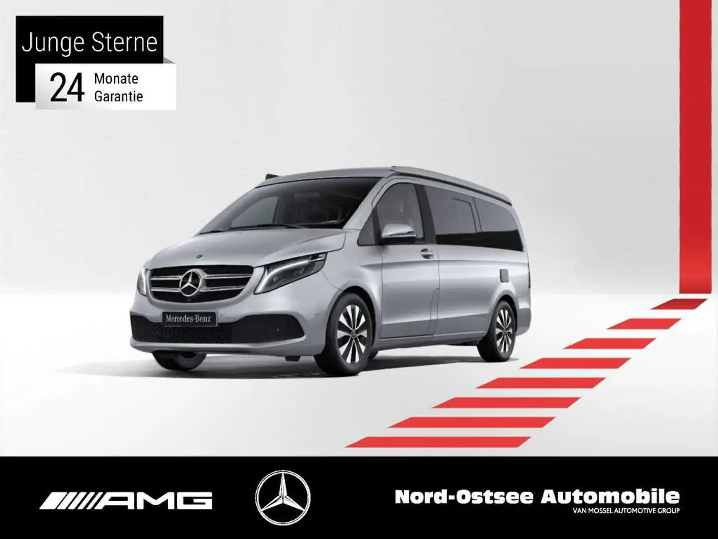 Mercedes-Benz V 300 MARCO POLO NAVI STHZ SHZ 360° KAM KLIMA Silber - 1