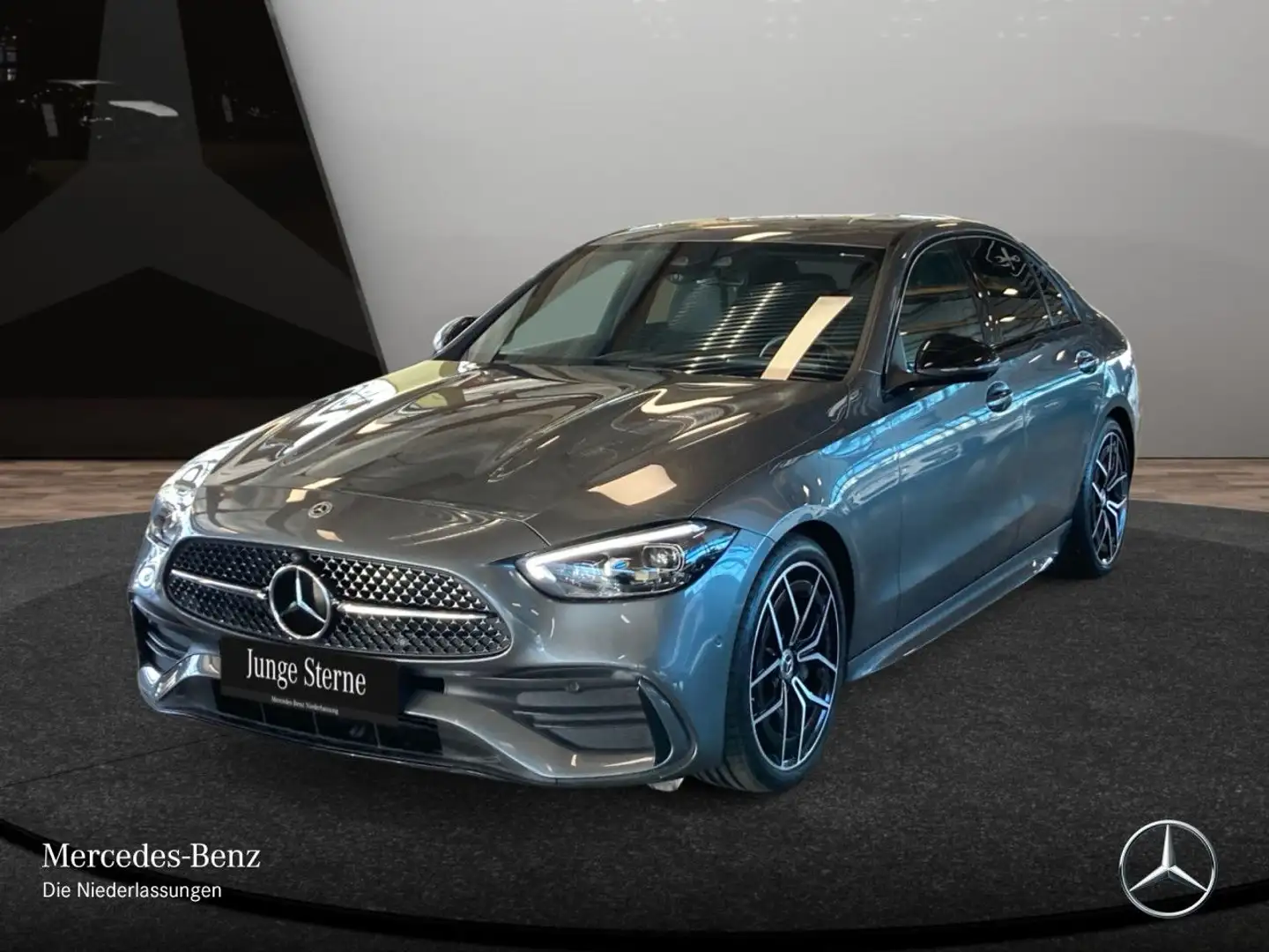 Mercedes-Benz C 300 d 4M AMG+NIGHT+AHK+BURMESTER+KEYLESS+9G Grau - 2