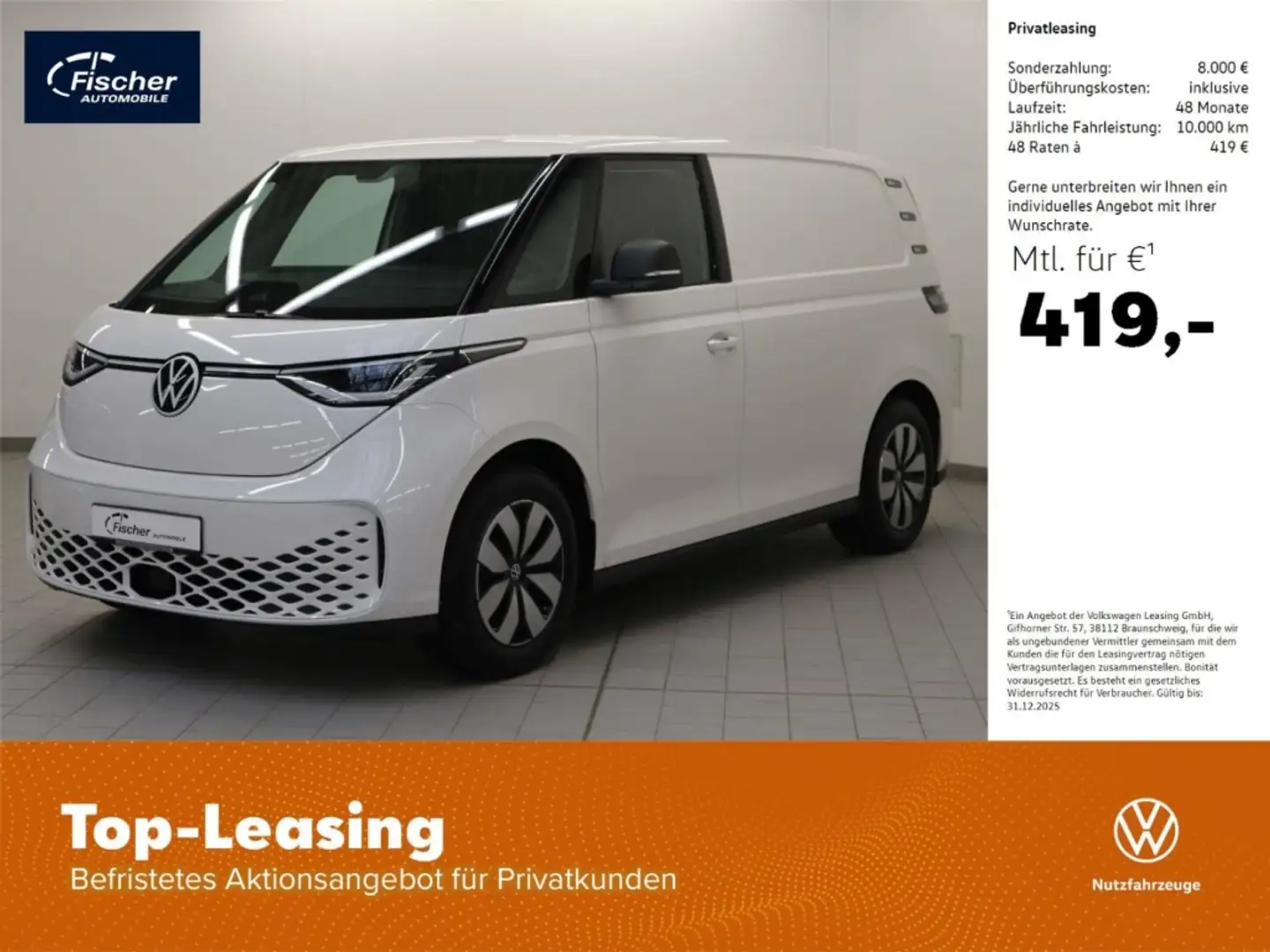 Volkswagen ID. Buzz Cargo 77 kWh Weiß - 1