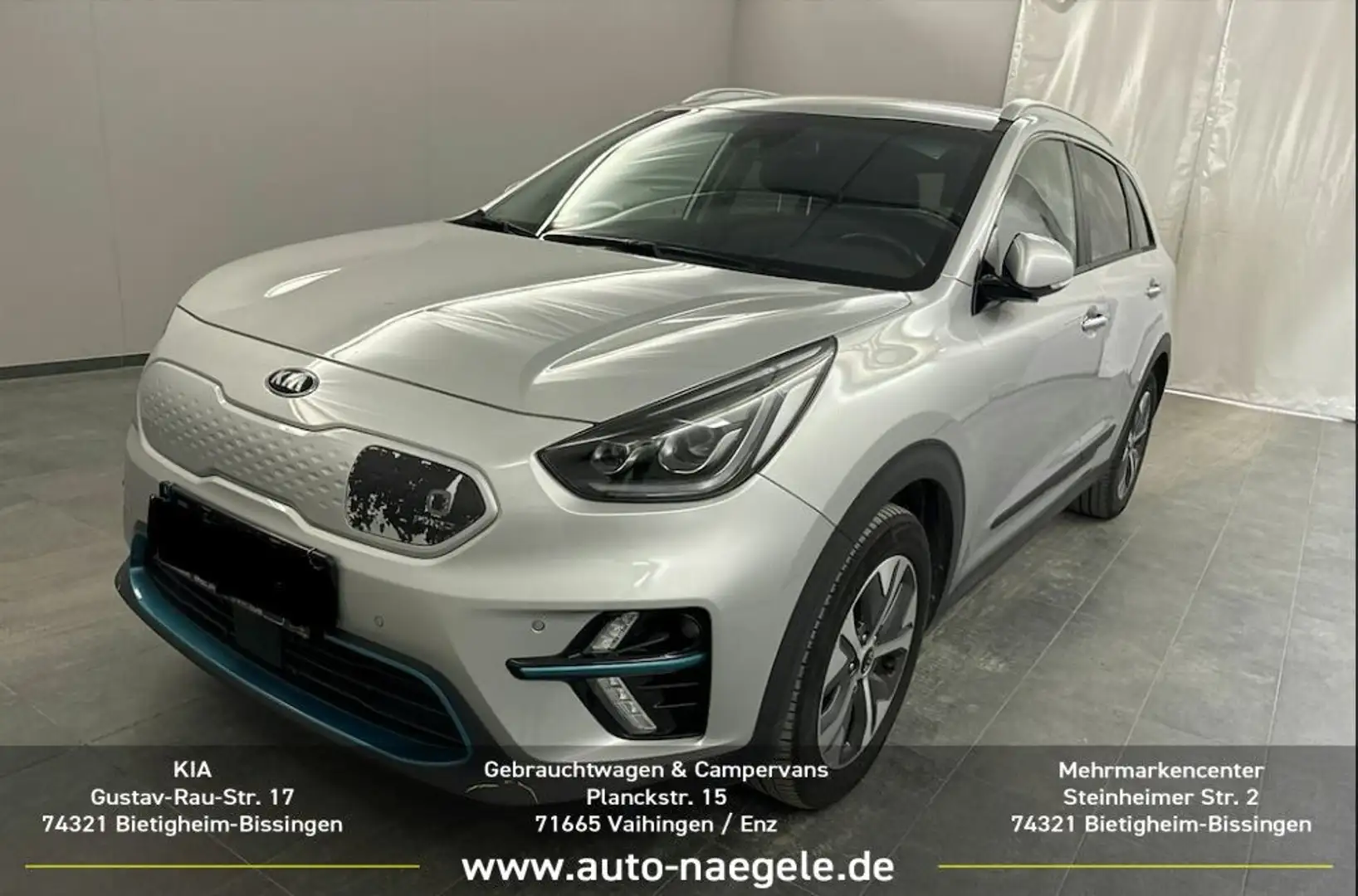 Kia Niro e-Niro Spirit 64 kWh+Navi+3Phasen+LED Klima/BC Silber - 1