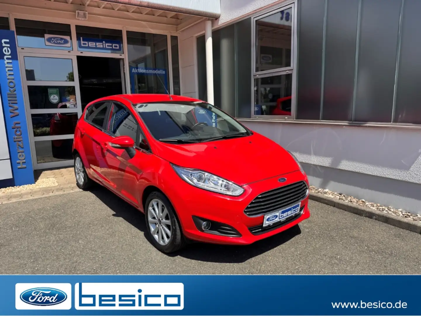 Ford Fiesta Titanium+USB+CD+NSW+Klima+ISOFIX+LMF Rood - 1