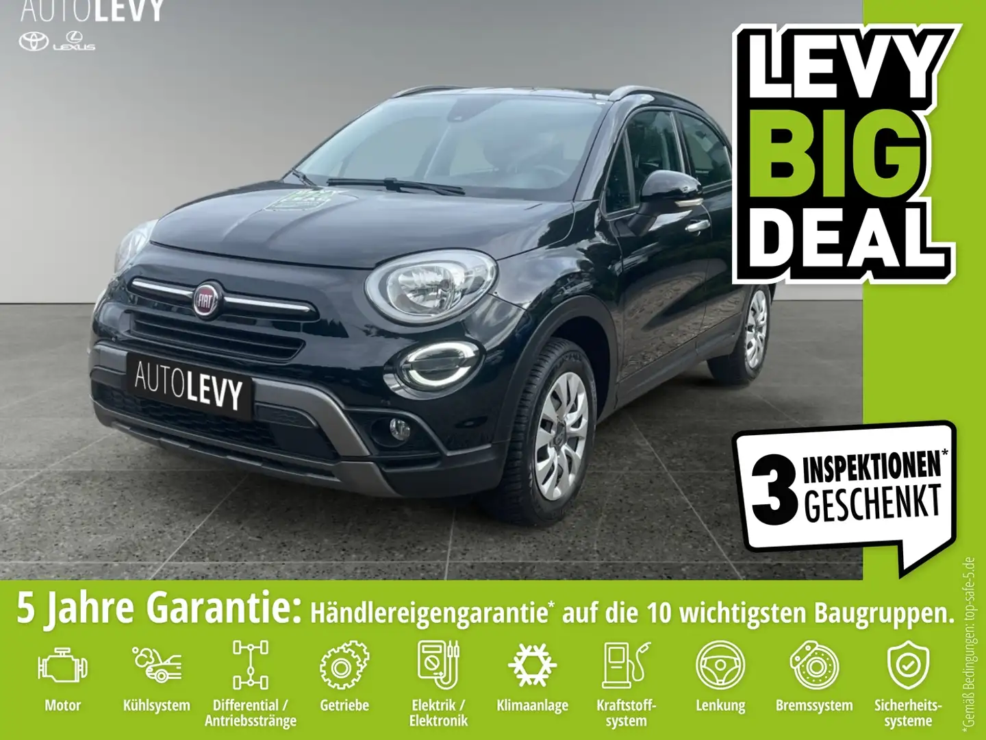 Fiat 500X 1.3 GSE Cross 2xKlima AUT Facelift Kam. LM Schwarz - 1