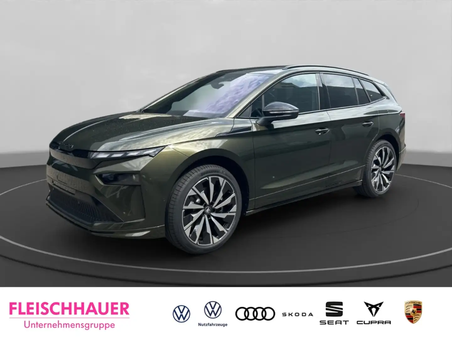 Skoda Enyaq 85 Sportline HUD AD AHK El. Panodach Navi Digitale Grün - 1