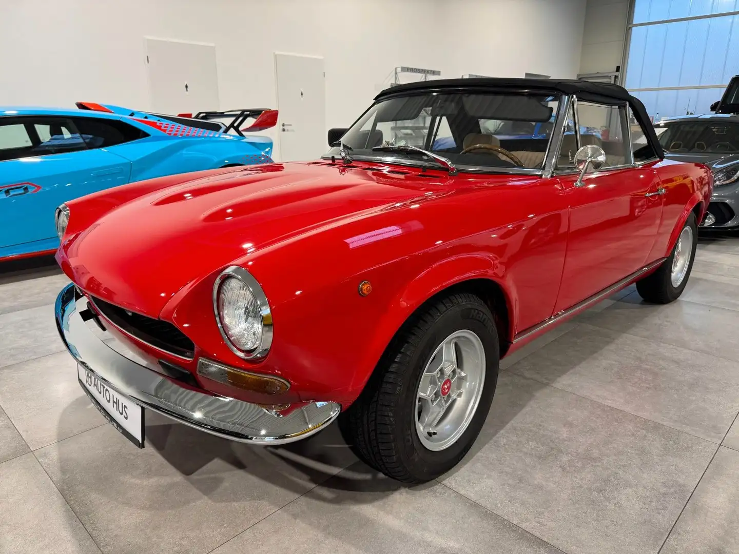 Fiat 124 Spider H-Kennzeichen + TÜV und Inspektion N. Rouge - 1
