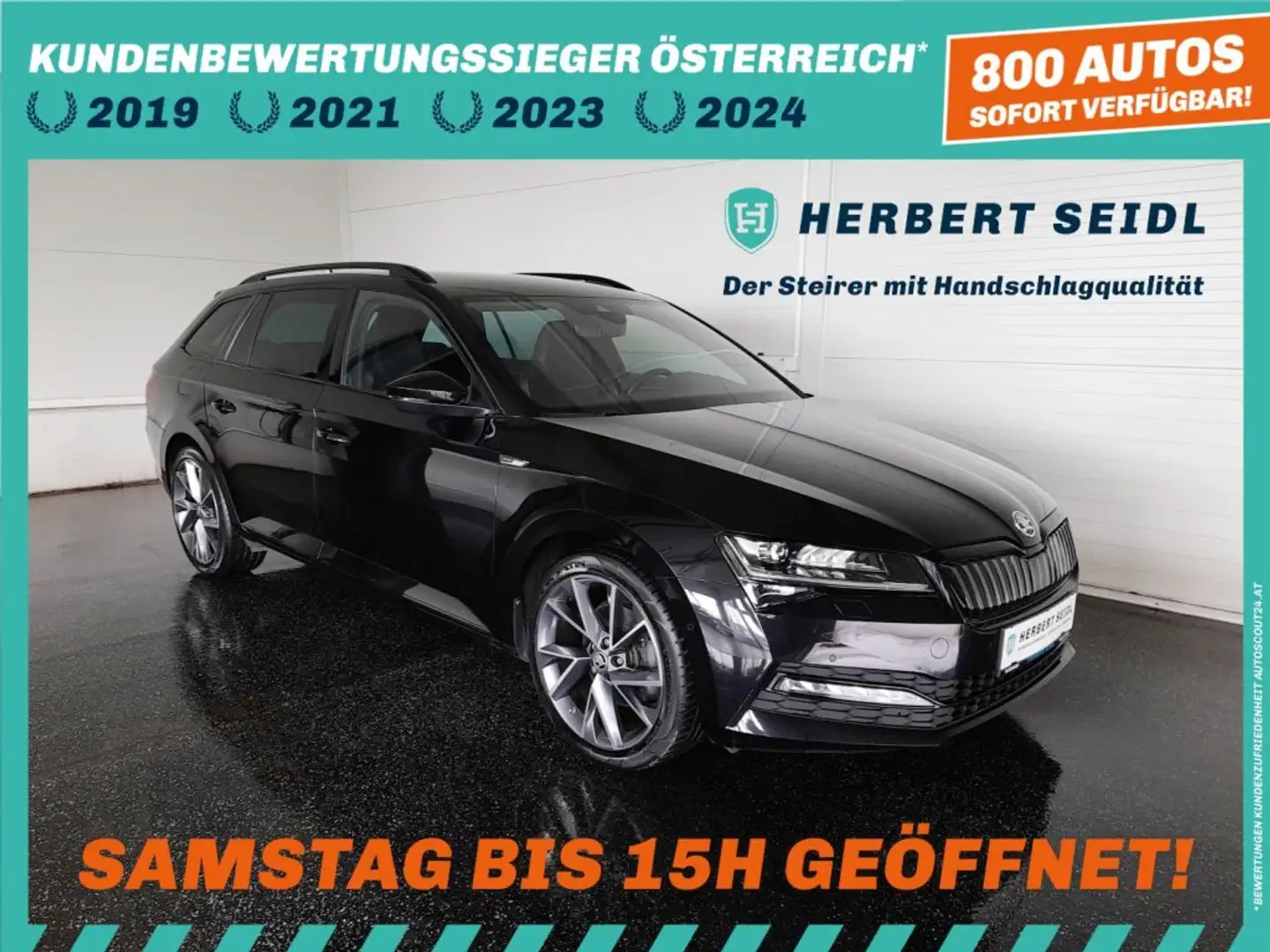 Skoda Superb Kombi SPORTLINE PHEV 156/218 DSG *STANDHZG / MATRIX-LED / DCC / 19 ZOLL / VIRTUELL / NAVI / ACC / KAMERA / MEMORY SPORTSI Schwarz - 1