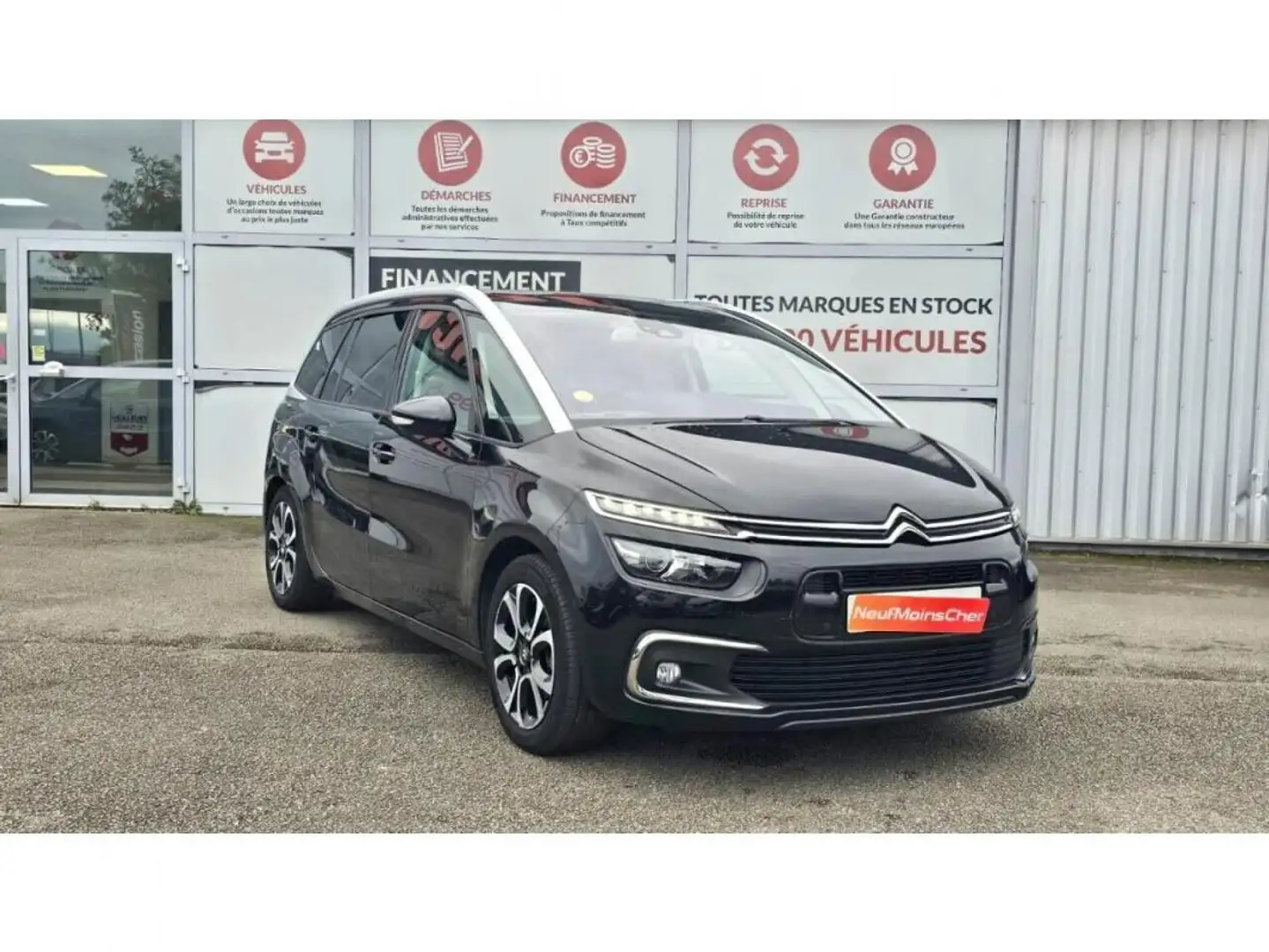 Citroen Grand C4 SpaceTourer Lounge 1.5 BlueHDi 130cv 7 Places + Cuir + Sieges AV Chauffants + Pack Techno + ADML + Hayon Elec Black - 1