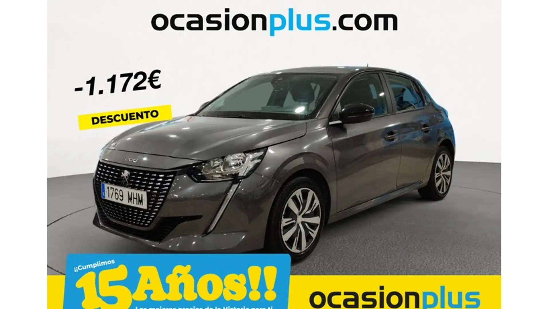 Peugeot 208 1.2 Puretech S&S Active Pack 100 Gris - 1