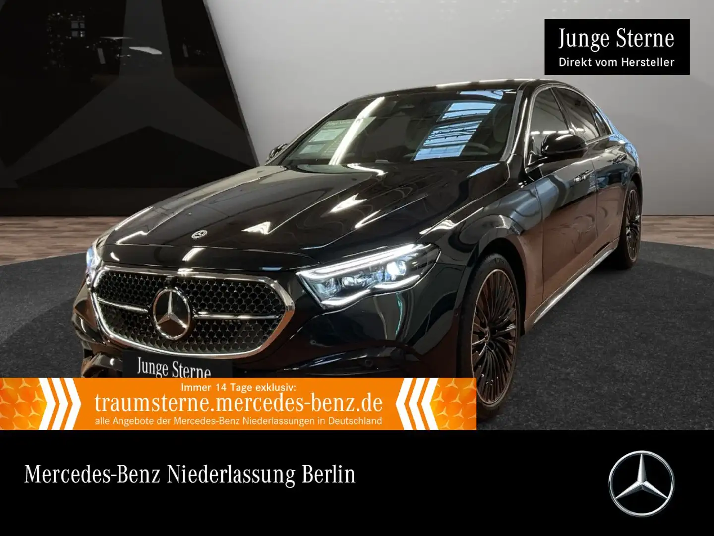 Mercedes-Benz E 300 de Hybrid AMG 360° Pano Burmester Distr. AHK Schwarz - 1