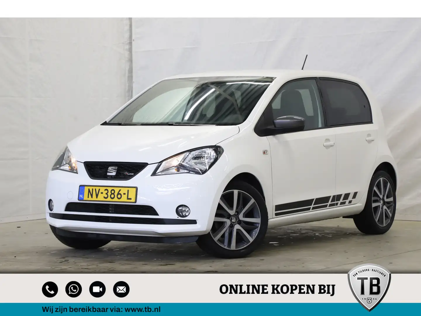 SEAT Mii 1.0 FR Connect Airco Bluetooth Pdc Cruise 277 Wit - 1