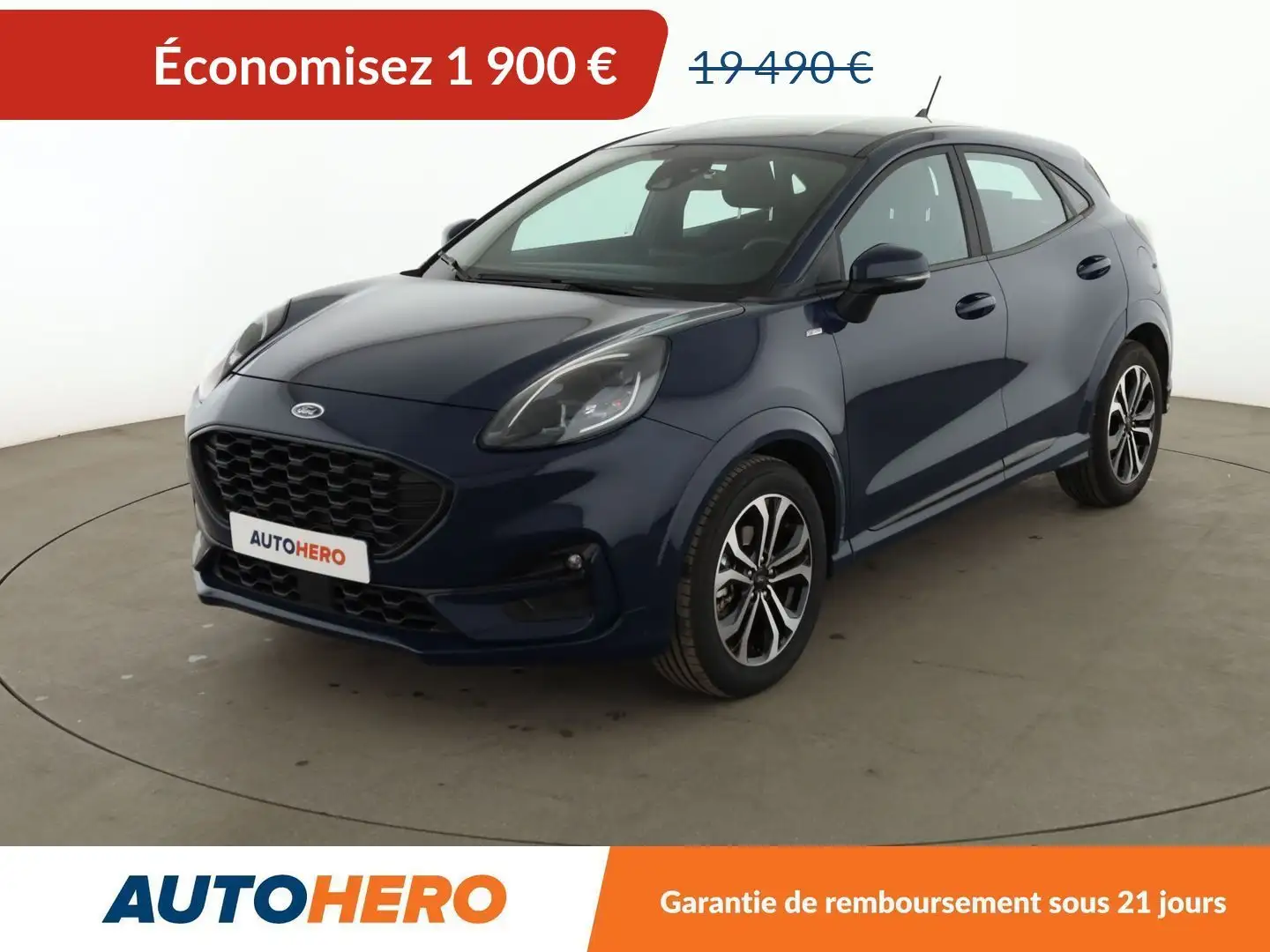 Ford Puma 1.0 Flexifuel mHEV ST-Line Bleu - 1