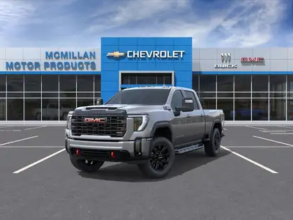 Gray 2026 GMC Sierra 2500HD AT4 Crew Cab 4WD Pickup Truck Four-Wheel Drive Automatic