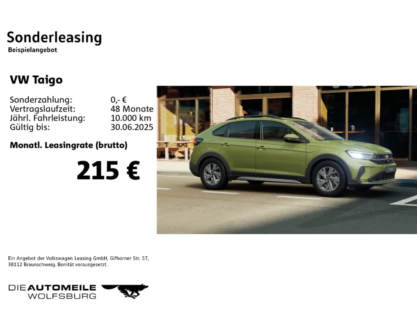 Volkswagen Taigo 1.0 TSI Life AHK/LED/ACC Grün - 2