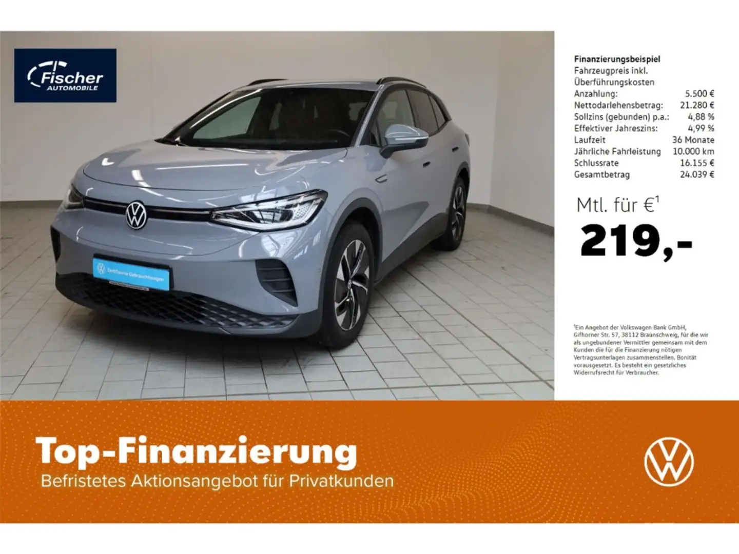 Volkswagen ID.4 Elektro Pure Performance 52 kWh Gris - 1