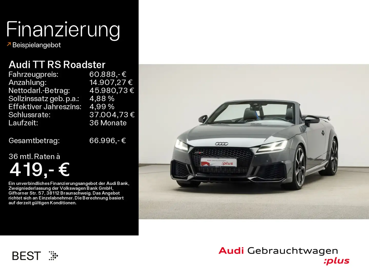 Audi TT RS RS-Abgas*RS Design*B&O*Leder Grey - 1
