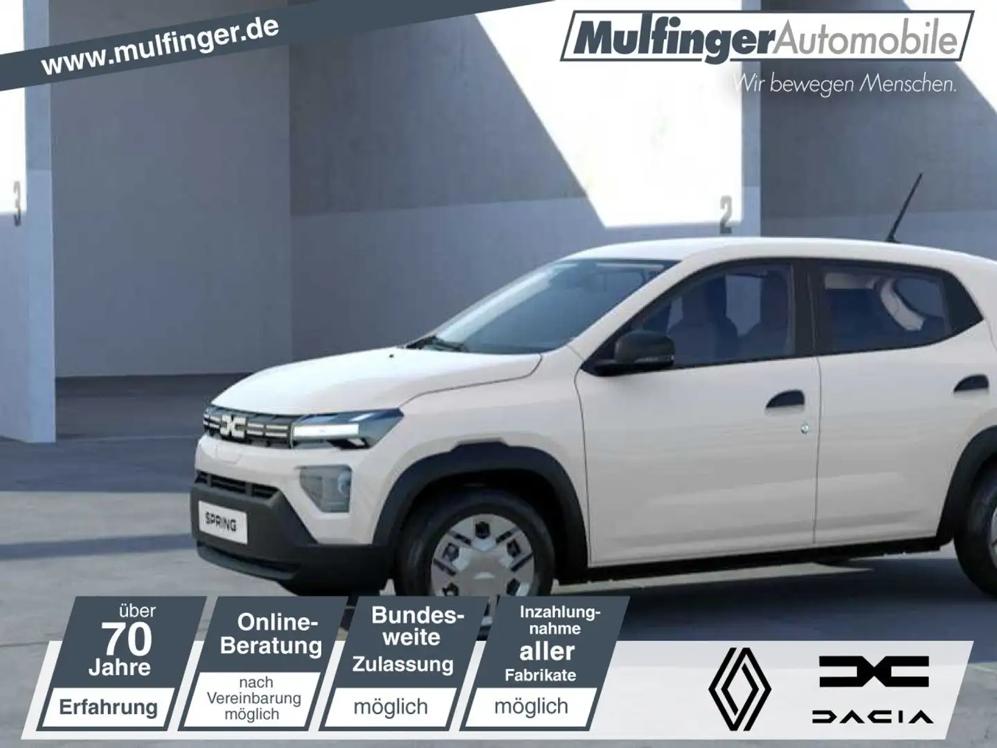 Dacia Spring Essential ELECTRIC 45 ABS Fahrerairbag ES Blanc - 1