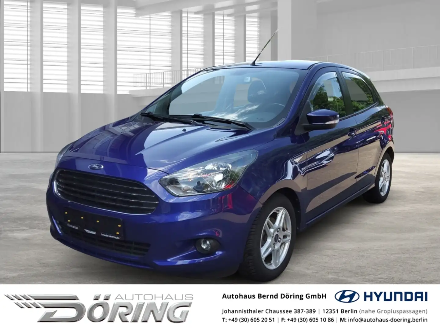 Ford Ka/Ka+ + Cool & Sound 1.2 Ti-VCT Einparkhilfe &Sitzheizun plava - 1