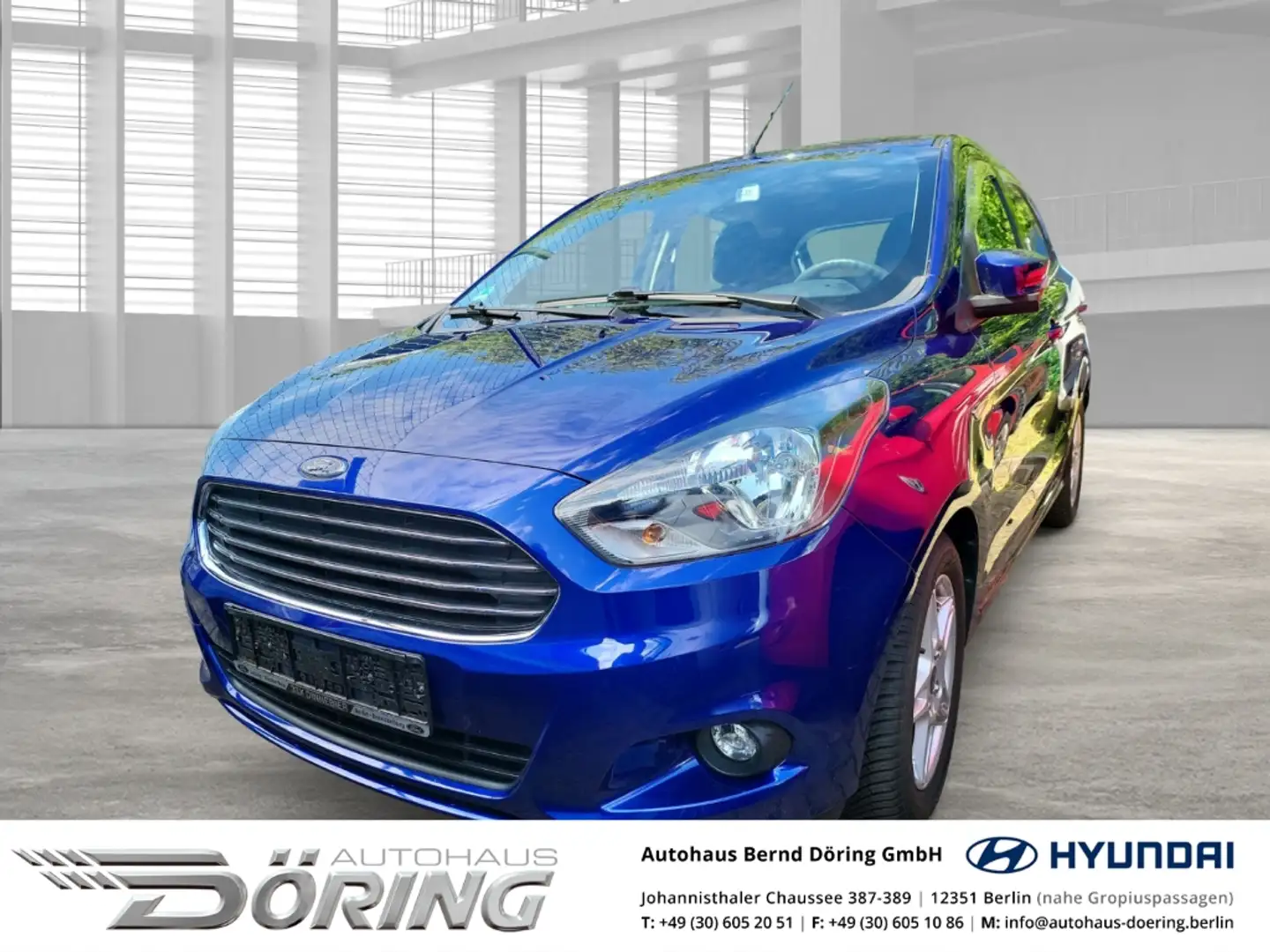 Ford Ka/Ka+ + Cool & Sound 1.2 Ti-VCT Einparkhilfe &Sitzheizun Blauw - 1