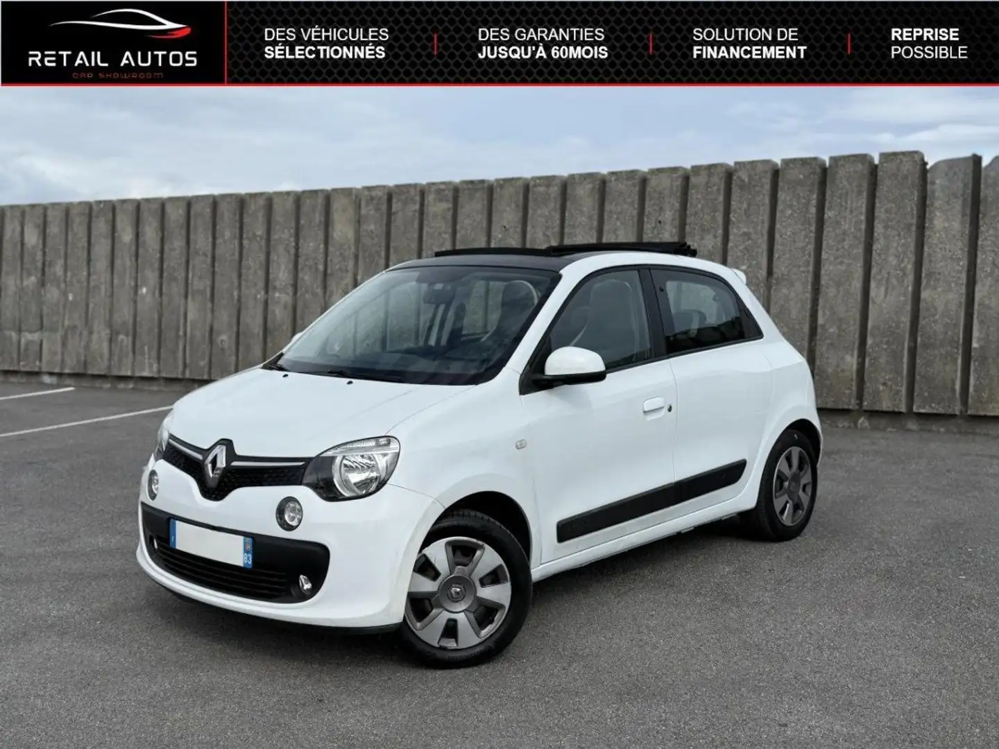 Renault Twingo 0.9 TCe 90ch Intens EDC - Toit ouvrant en toile Blanc - 1