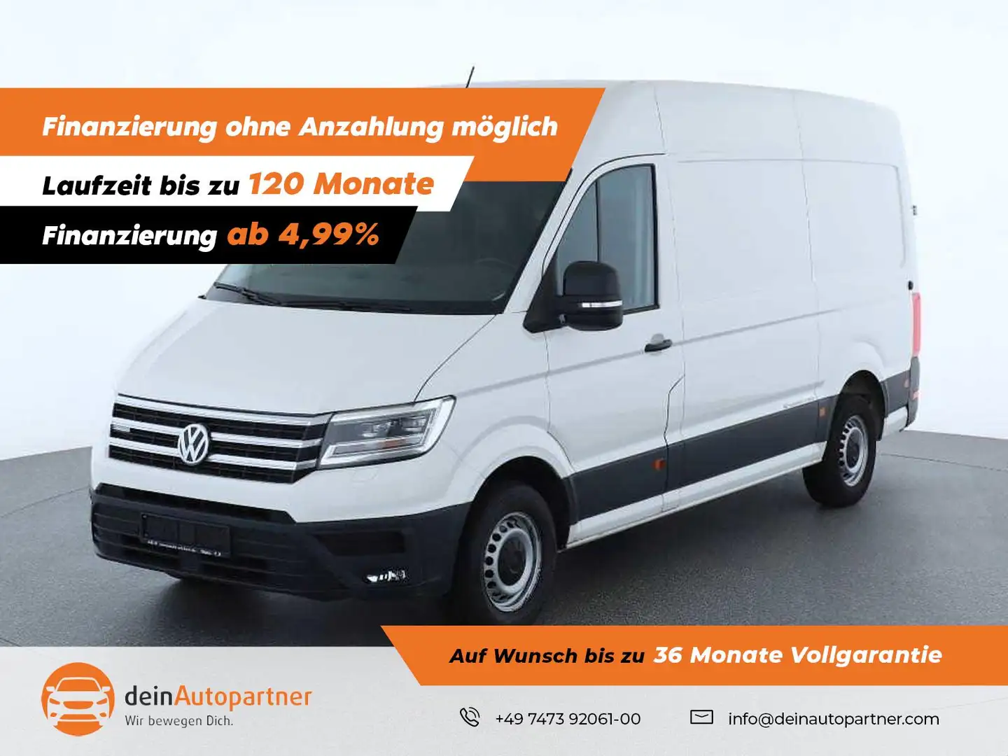 Volkswagen Crafter Kasten e-Crafter mittellang Hochdach LED Navi DAB Weiß - 1