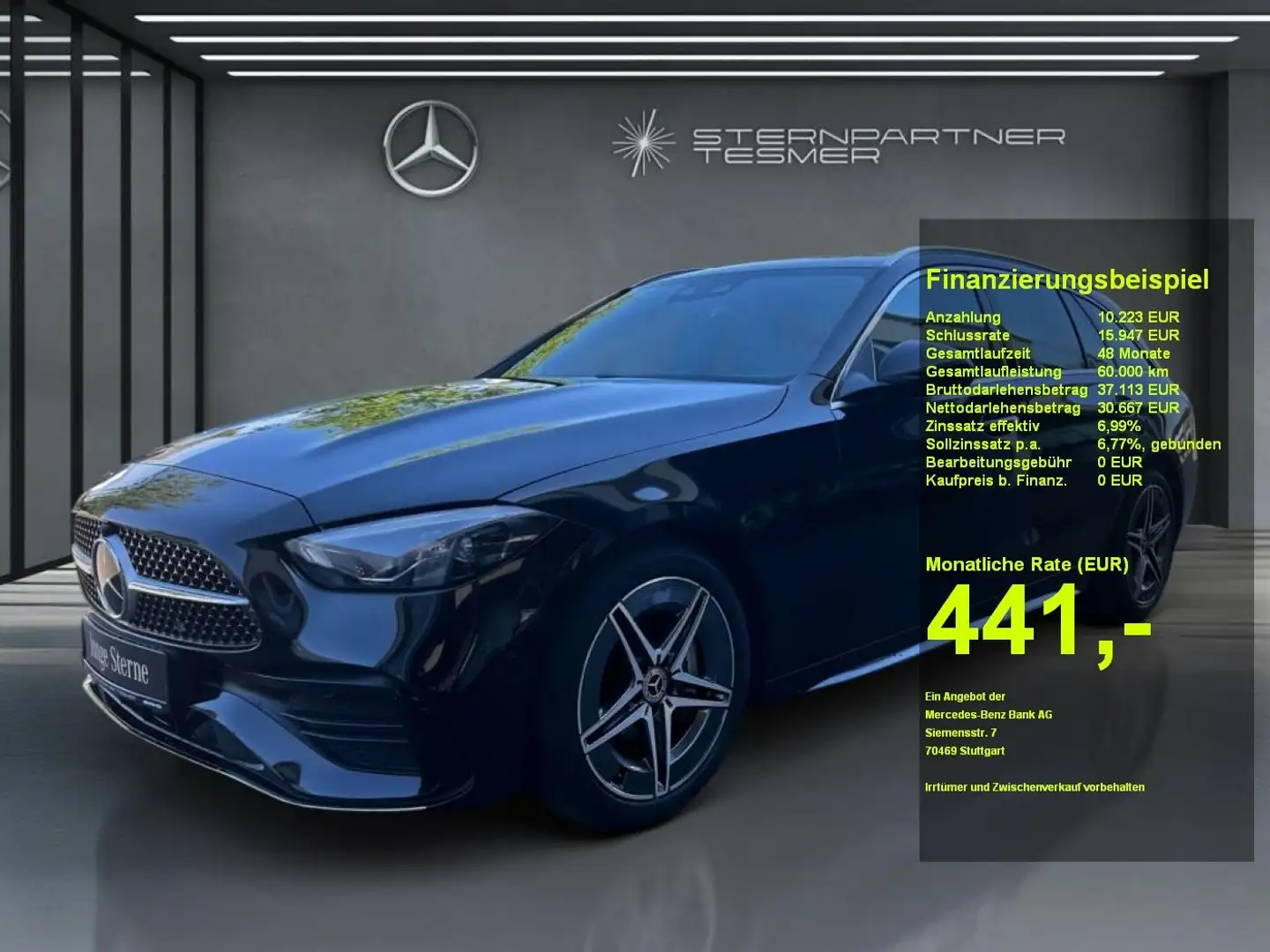 Mercedes-Benz C 220 d T +AMG+KAMERA+Ambiente+SHZ+AUT+Distr+LED Schwarz - 1
