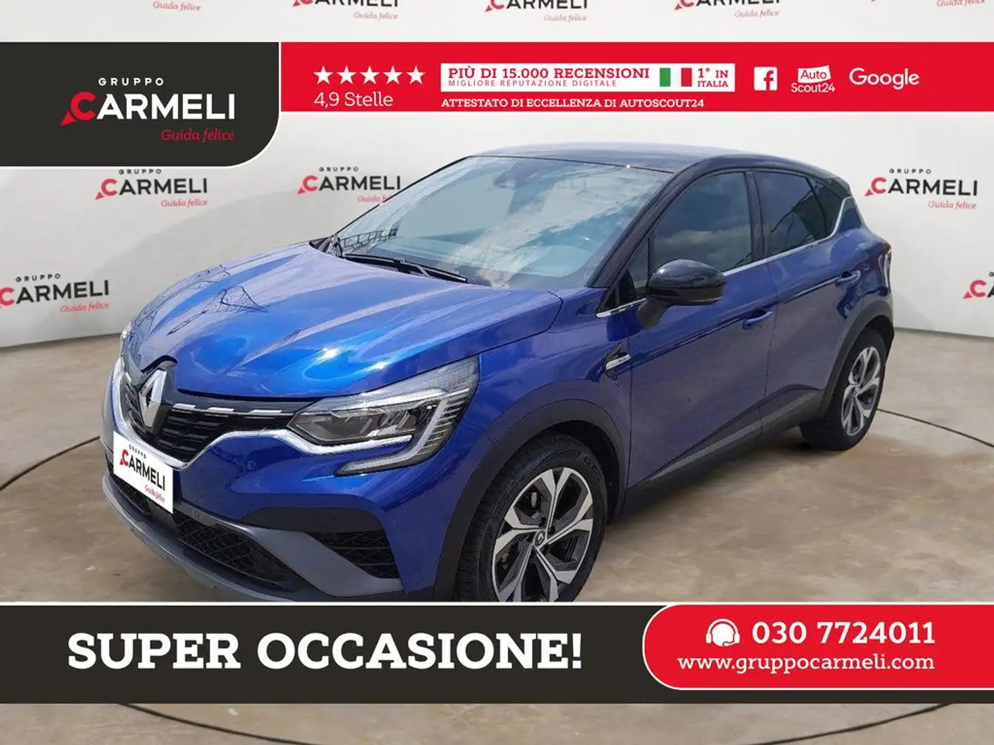 Renault Captur 1.0 tce RS Line 90cv - AUTOCARRO - IVA ESCLUSA Blau - 1