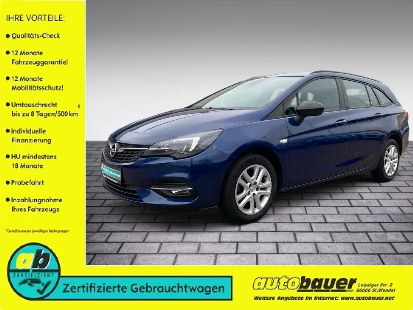 Opel Astra Business Start/Stop Blu/Azzurro - 1