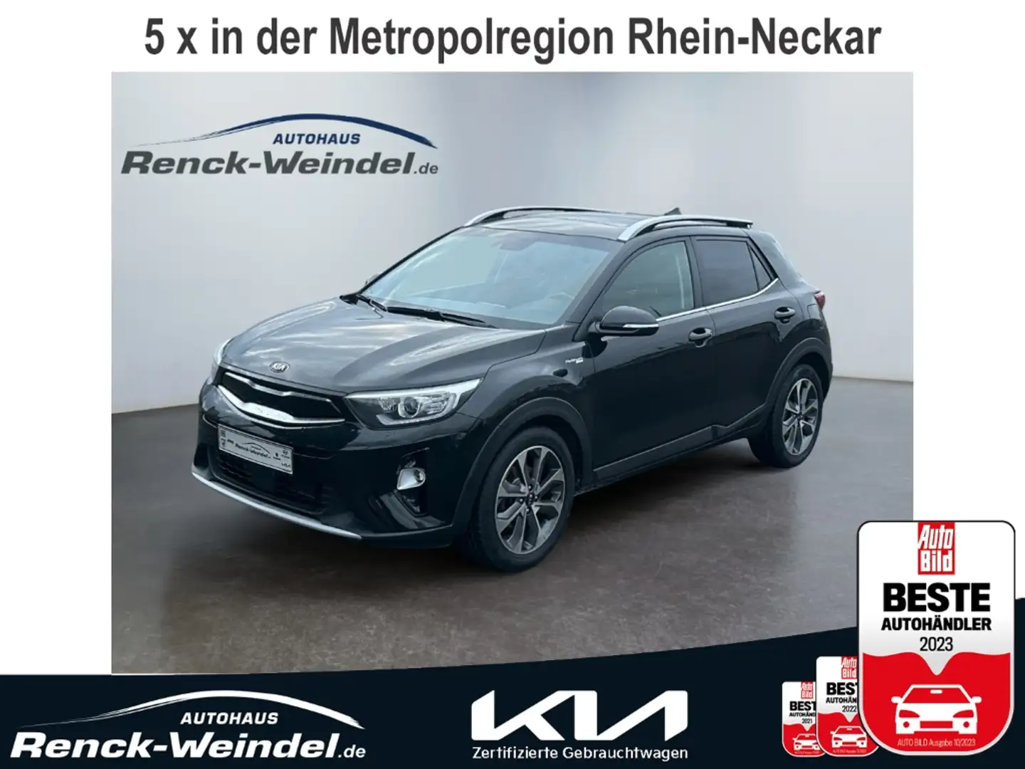 Kia Stonic Platinum Edition 1.0T-GDI Schiebedach Navi Klimaau Schwarz - 1