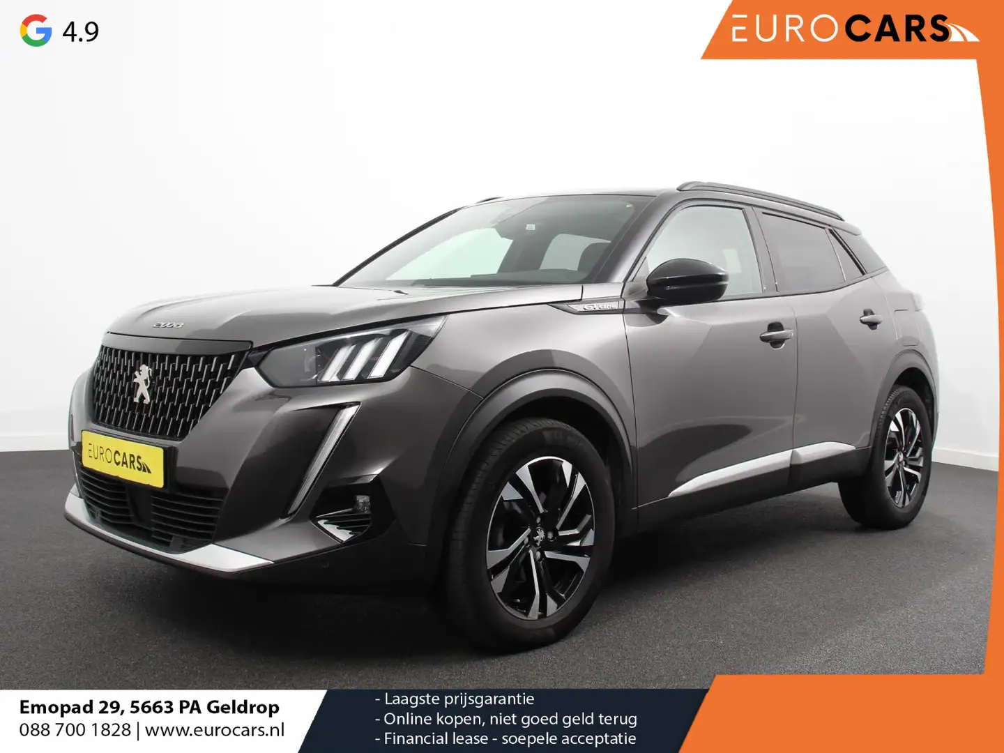 Peugeot 2008 1.2 PureTech 130pk Automaat GT-Line Navigatie Appl Grijs - 1