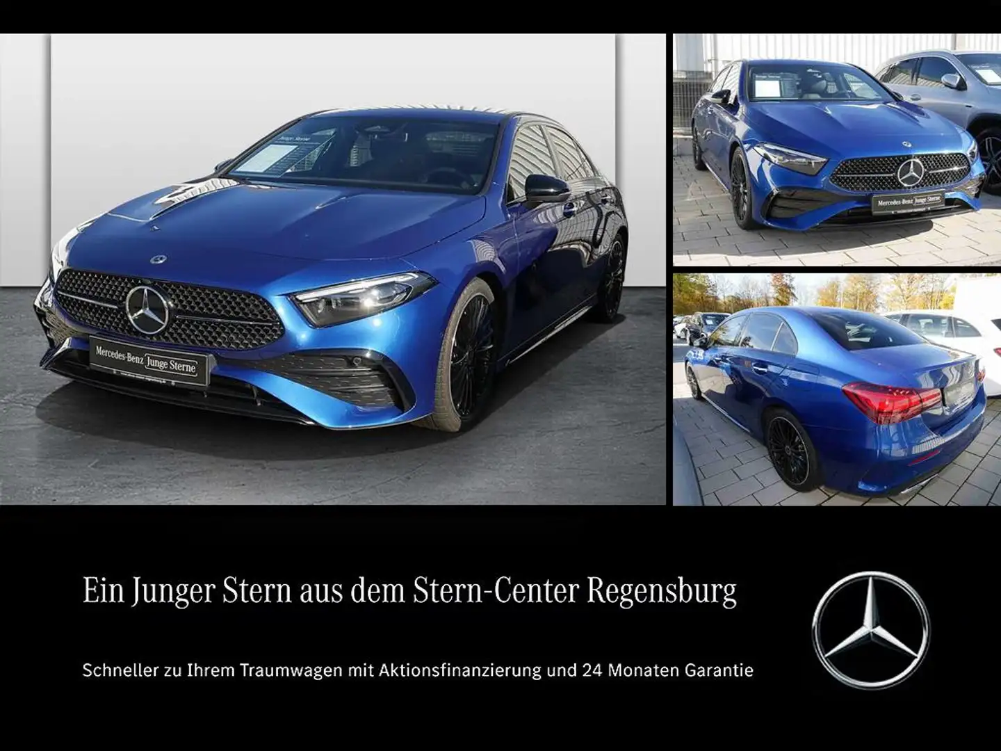 Mercedes-Benz A 250 4MATIC Limo AMG+STANDHEIZUNG+MULTIBEAM+19" Blau - 1