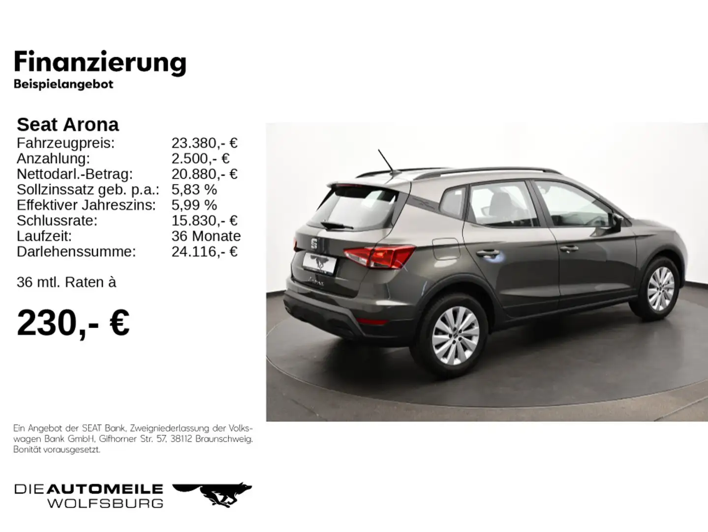 SEAT Arona 1.0 TSI Style Edition Grau - 2