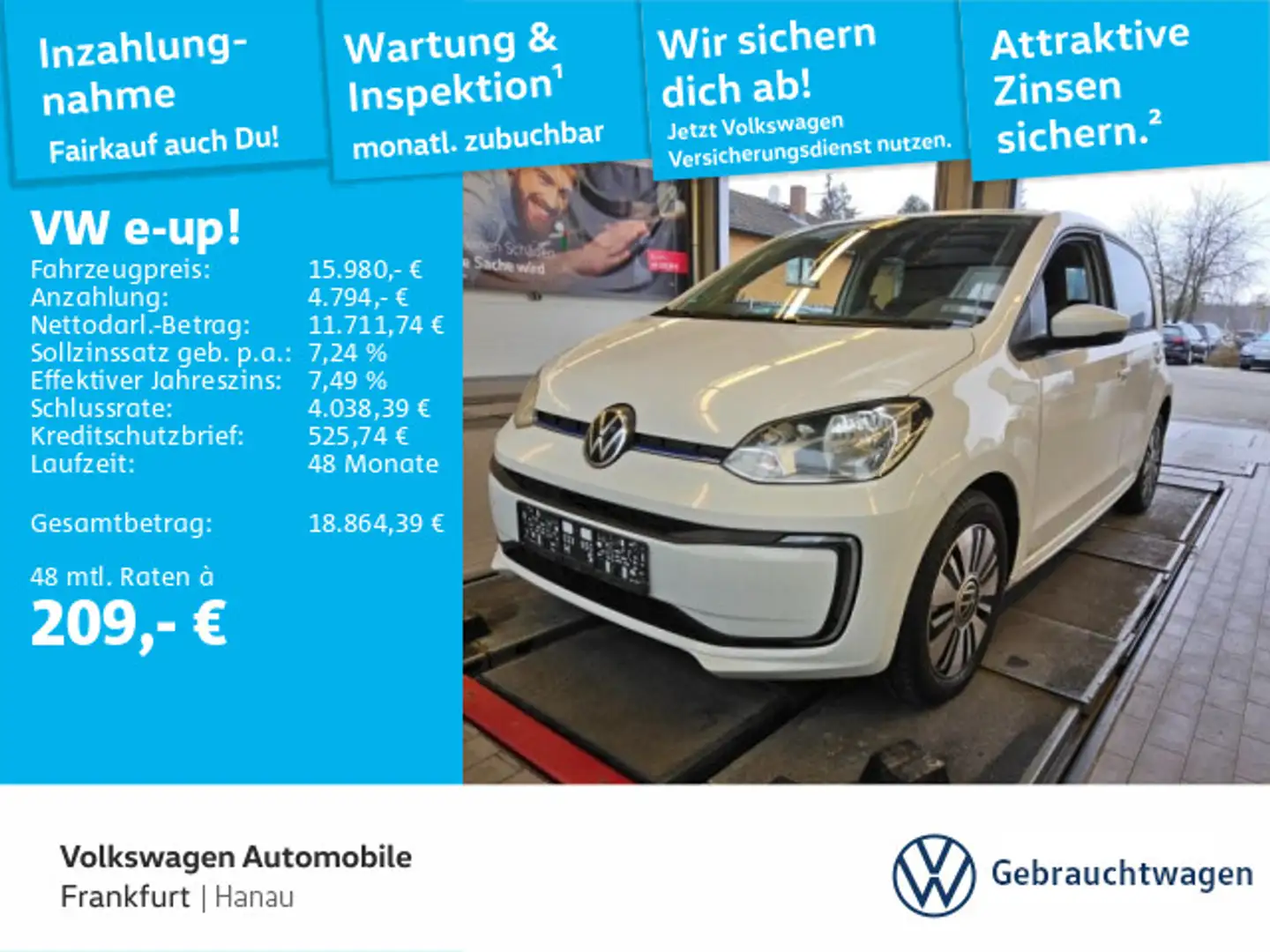 Volkswagen e-up! move Rückfahrkamera Sitzheizung DAB+ Weiß - 1