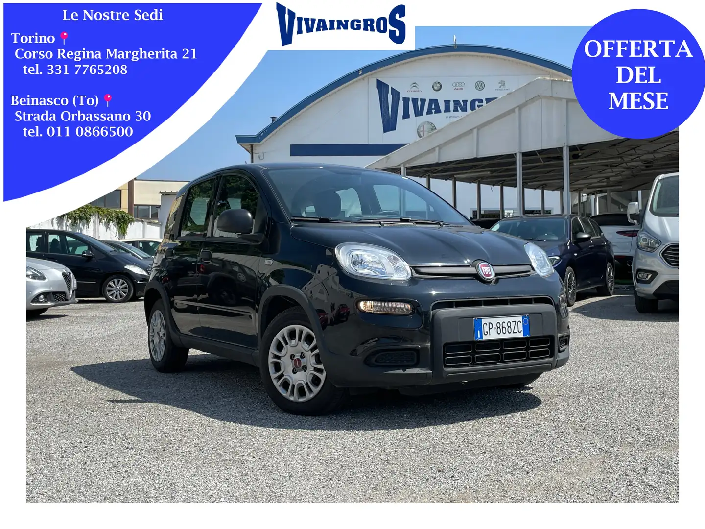 Fiat Panda 1.0 Hybrid 70CV / IN PRONTA CONSEGNA Nero - 1