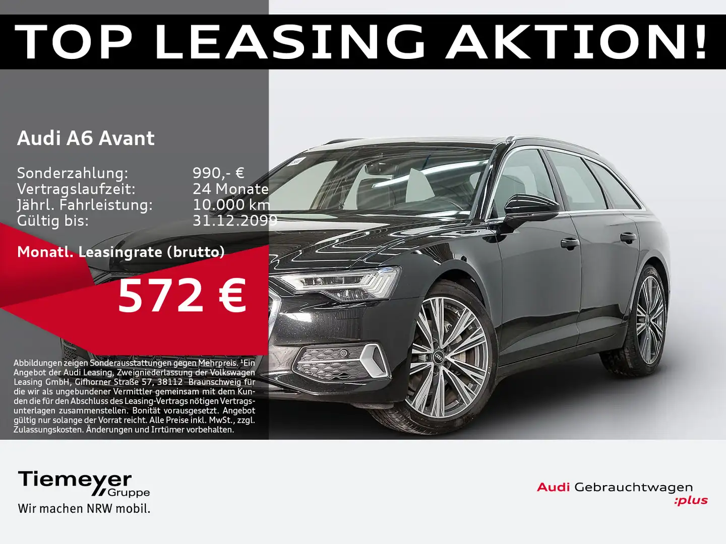 Audi A6 45 TFSI Q PANO LM20 MASSAGE ST.HEIZ Schwarz - 1