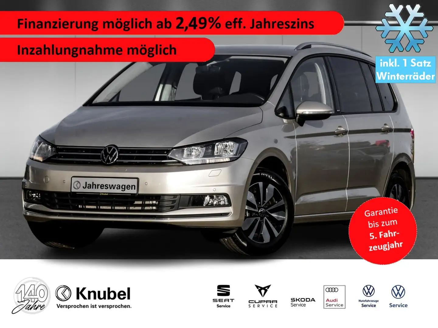Volkswagen Touran MOVE 1.5 TSI DSG Navi ACC Dig.Cockpit 7Sitzer Silber - 1