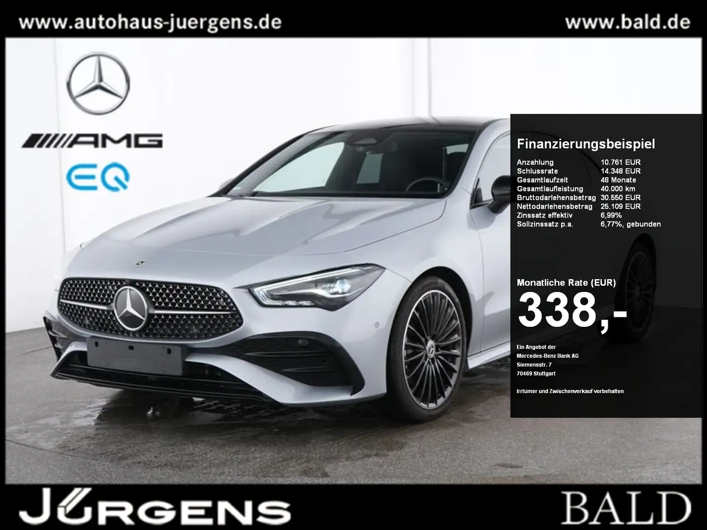 Mercedes-Benz CLA 200 Coupé AMG-Sport/LED/360/Pano/Night/Distr Zilver - 1